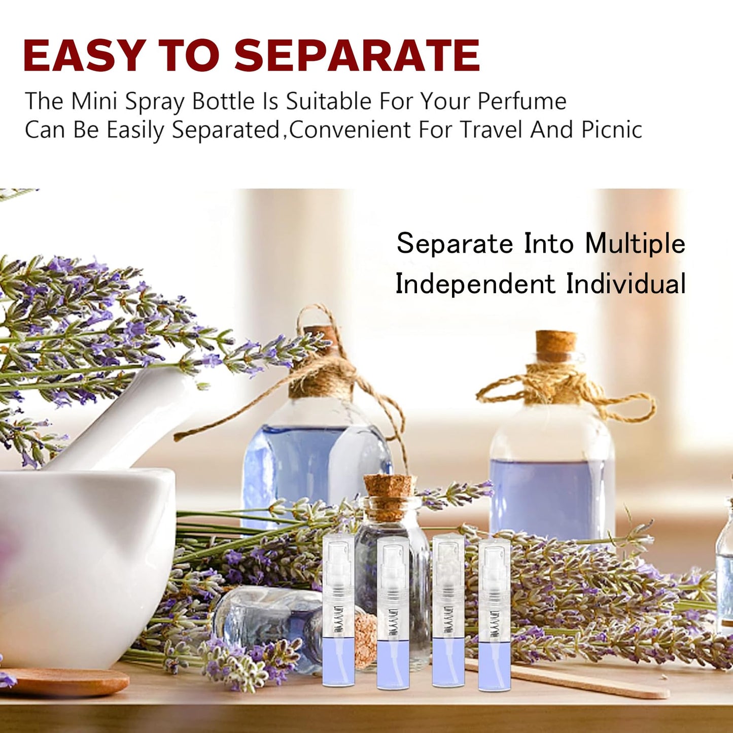 Csdtylh Mini Spray Bottle, Clear Plastic Empty Sample Containers, Fine Mist Perfume Travel Refillable Spray Bottle Perfume Atomizer Small Portable Bottle for Cleaning, Travel, Essential Oils(120, 2ml) - Medaid International