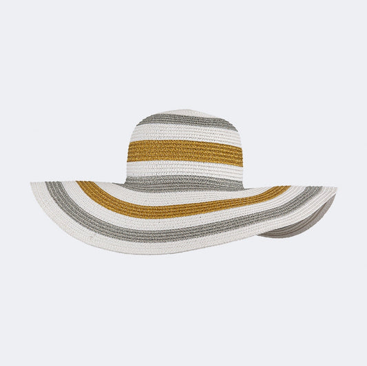 Oil And Gaz Stylish Women Beach  Sun Hat White/Sliver/Gold - Medaid International