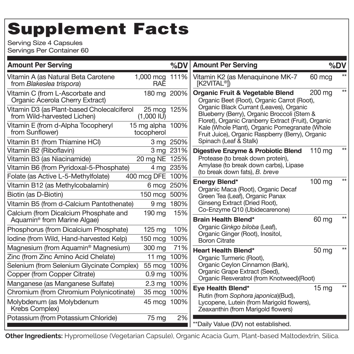 NATURELO Mens Multivitamins - Whole Food Multivitamin for Men with Vitamins, Minerals - 240 Vegetarian Capsules for Energy, Brain, Heart, Eye Health* - Medaid International