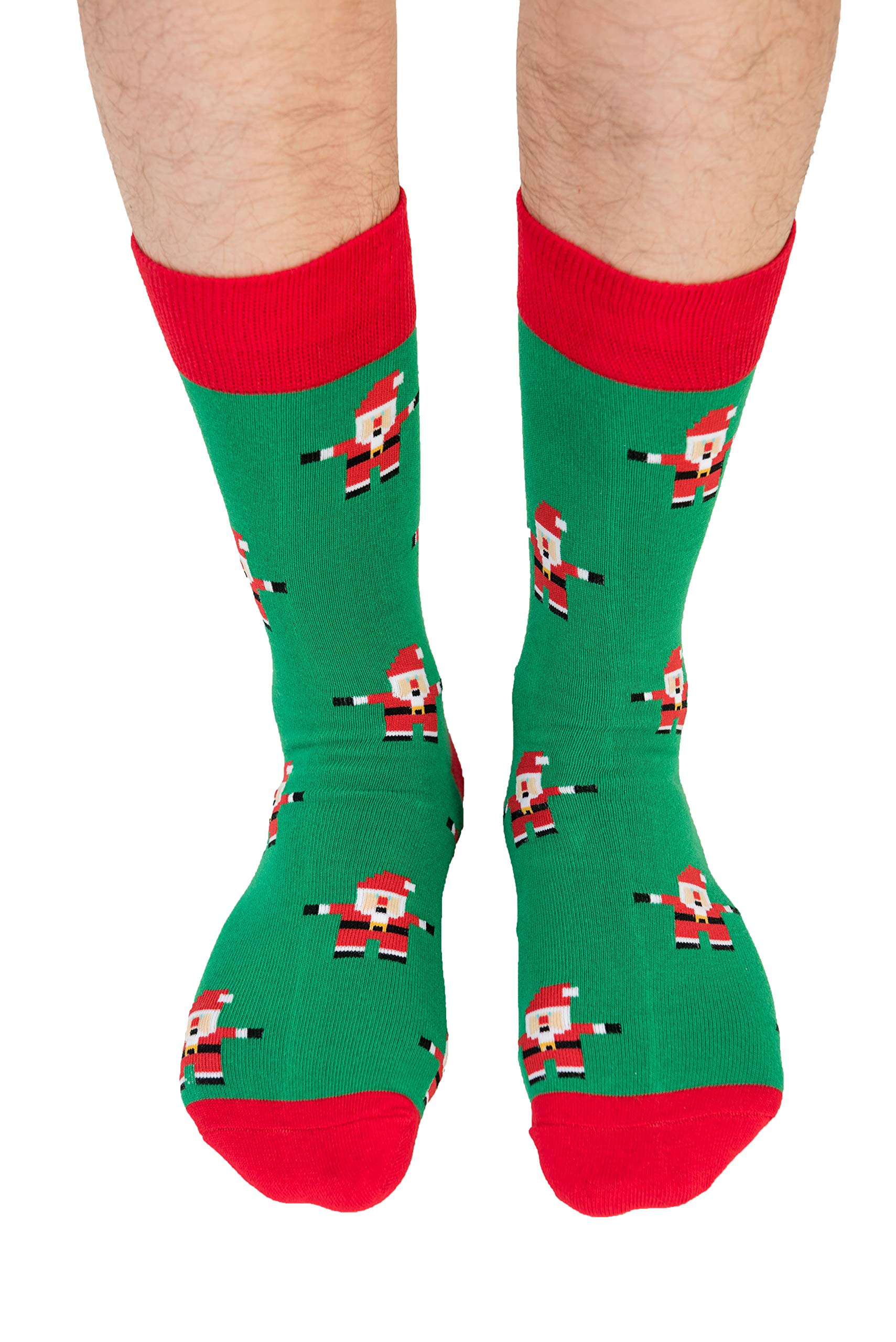 AUSCUFFLINKS Santa Christmas Socks For Him | Santa Claus Fun Socks Gift for Men | Happy Gift Socks Xmas Present for Dad | Socks for Mum (Santa) - Medaid International