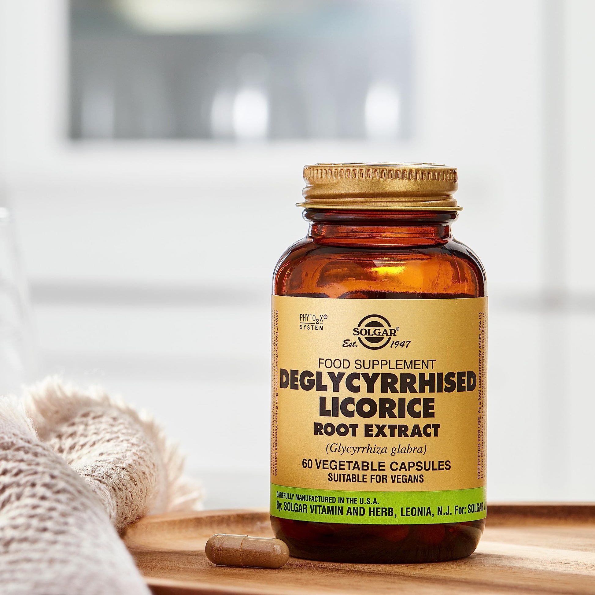 Solgar Standardized Full Potency Deglycyrrhized Licorice Root Extract Vegetable Capsules, 60 Count - Medaid International