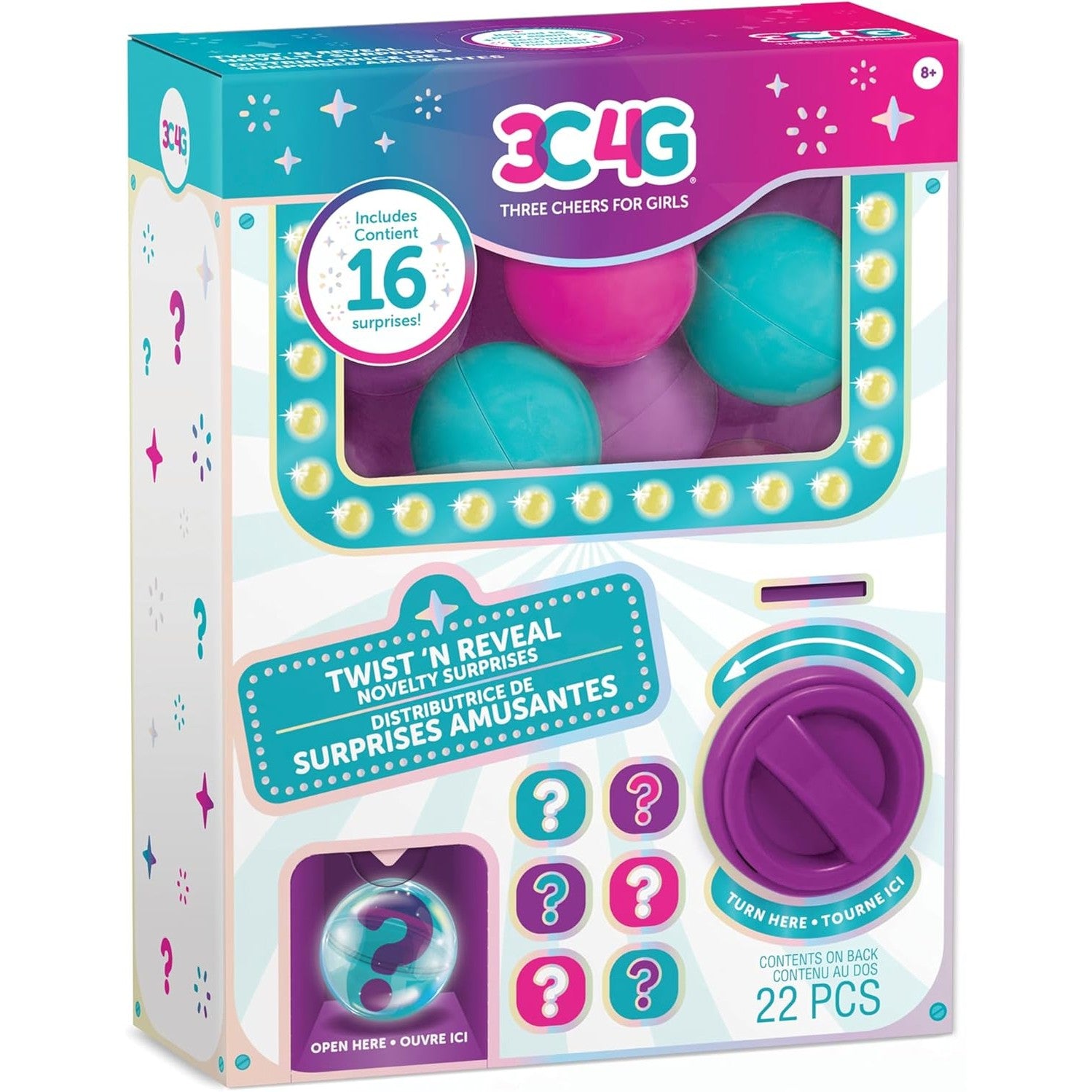 Twist 'N Reveal Novelty Surprises - Dispenses 16 Treasure - Medaid International