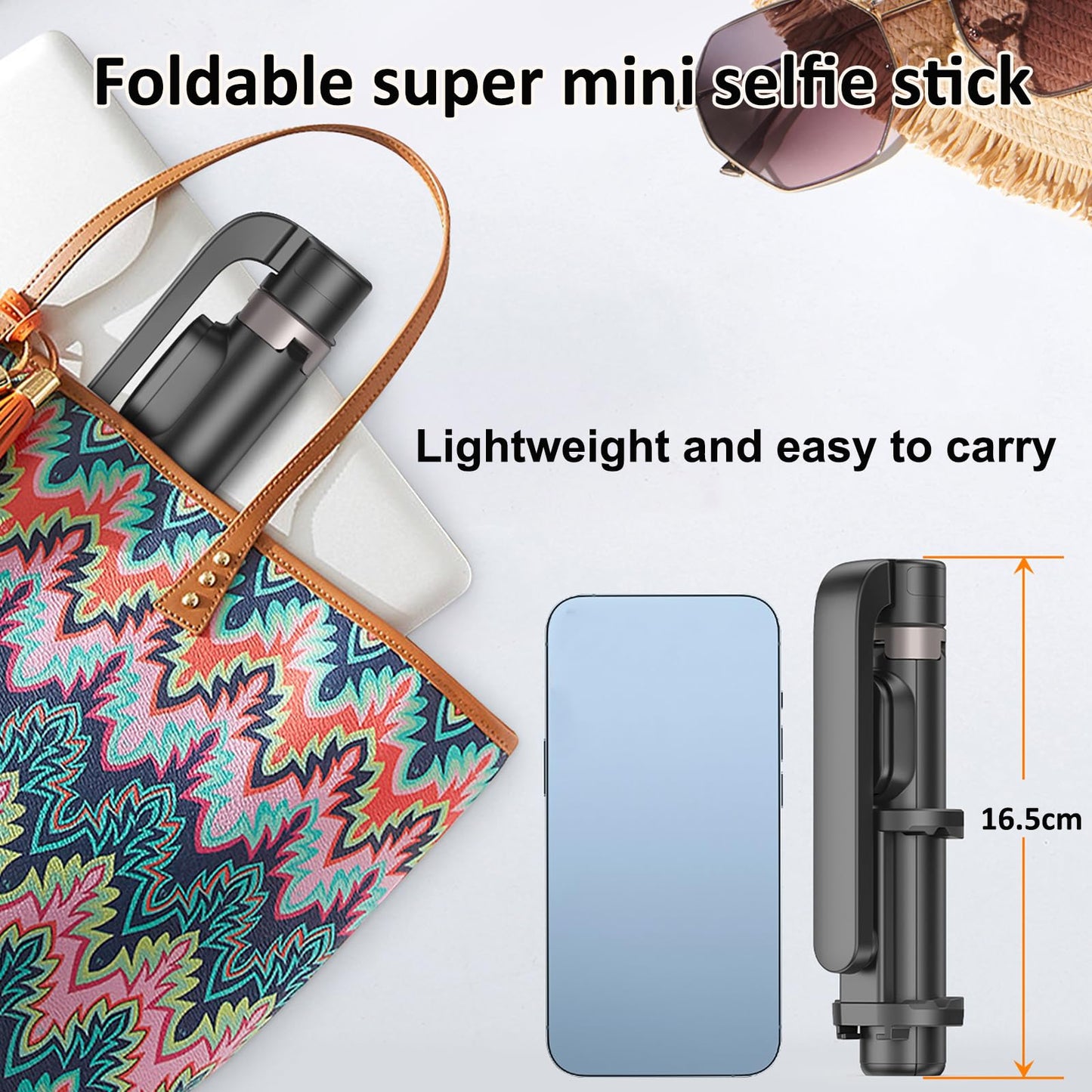 TONEOF Mini Selfie Stick Tripod, Cellphone Tripod Stand with Remote, Phone Tripod Stand Portable for Group Selfie/Live Streaming/Video Recording Compatible with All Smartphone - Medaid International