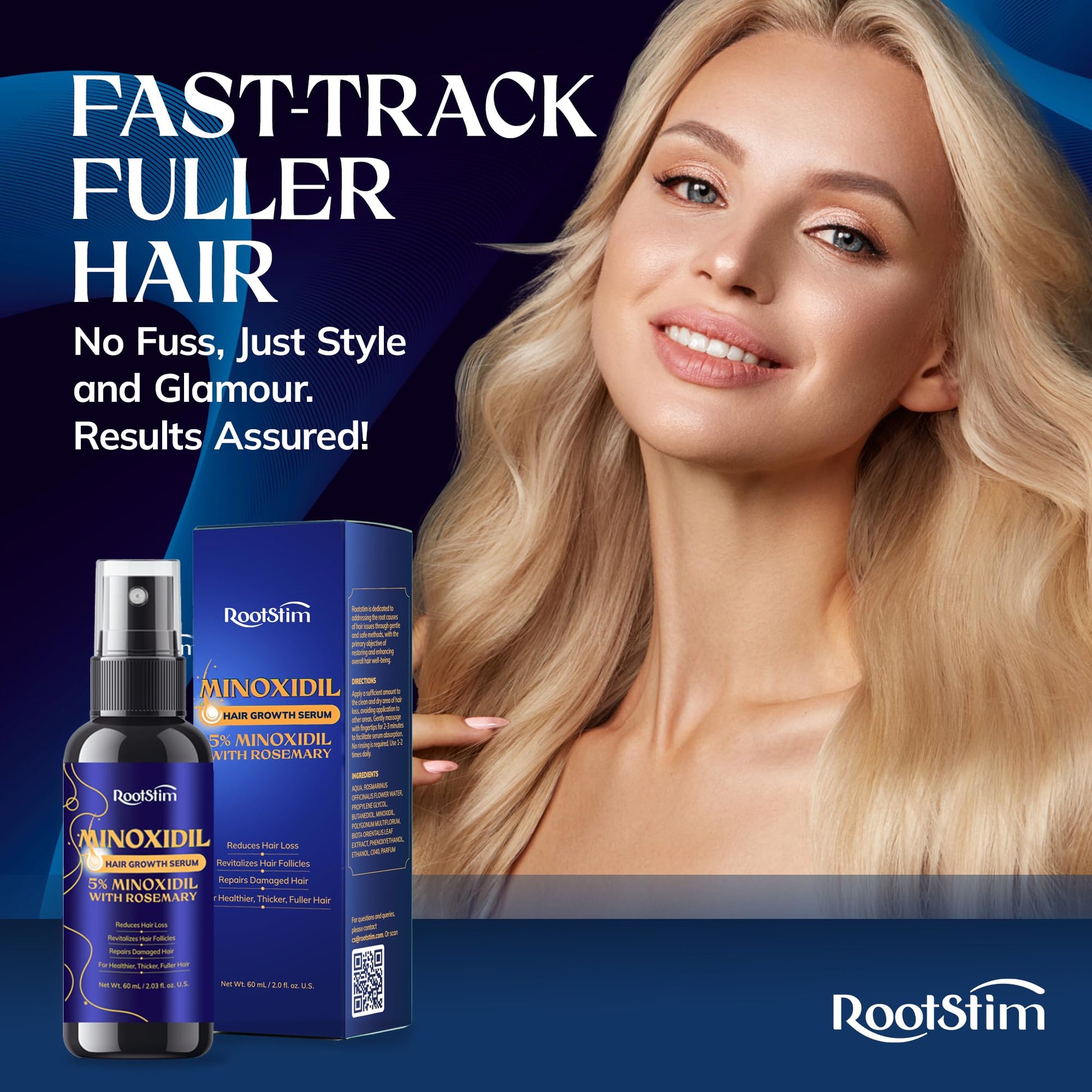 5% Minoxidil Hair Growth for Men and Women: Extra Strength Minoxidil Hair Loss Treatment Serum with Rosemary for Faster Stronger Thicker Hair Growth 60ML - Medaid International