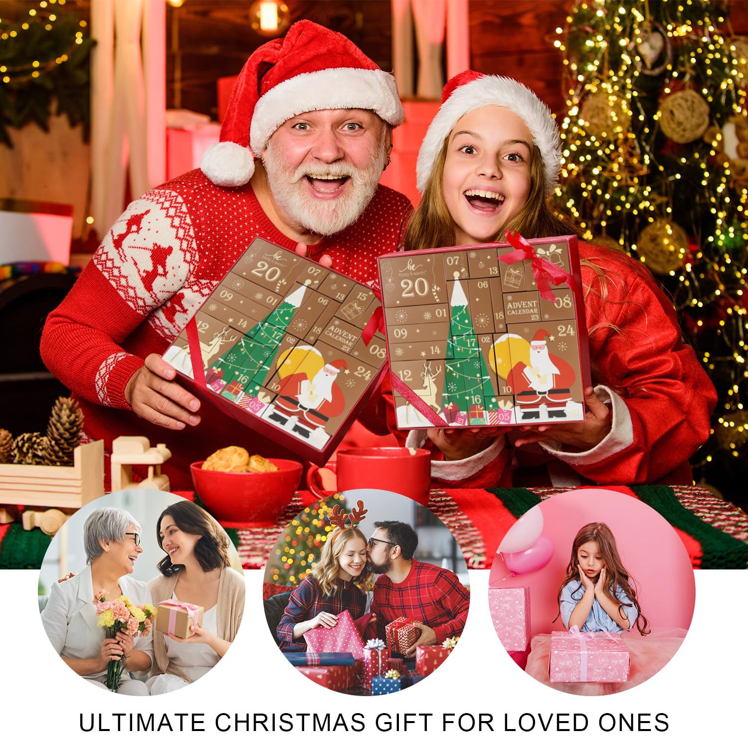 Advent Calendar 2025 BODY & EARTH Holiday Gifts for Women Christmas 24 Days of Beauty Countdow Calendar 24PCS 2025 Skincare Advent Calendar - Medaid International