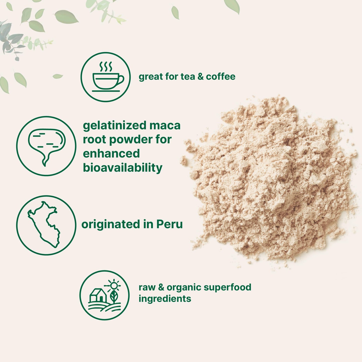 Organic Maca Root Powder, 2 Pound, Gelatinized for Better Absorption, Rich in Antioxidants, Help Energy, Stamina, Endurance, Strength and Immune System, No GMOs, Vegan Friendly and Peru Origin - Medaid International