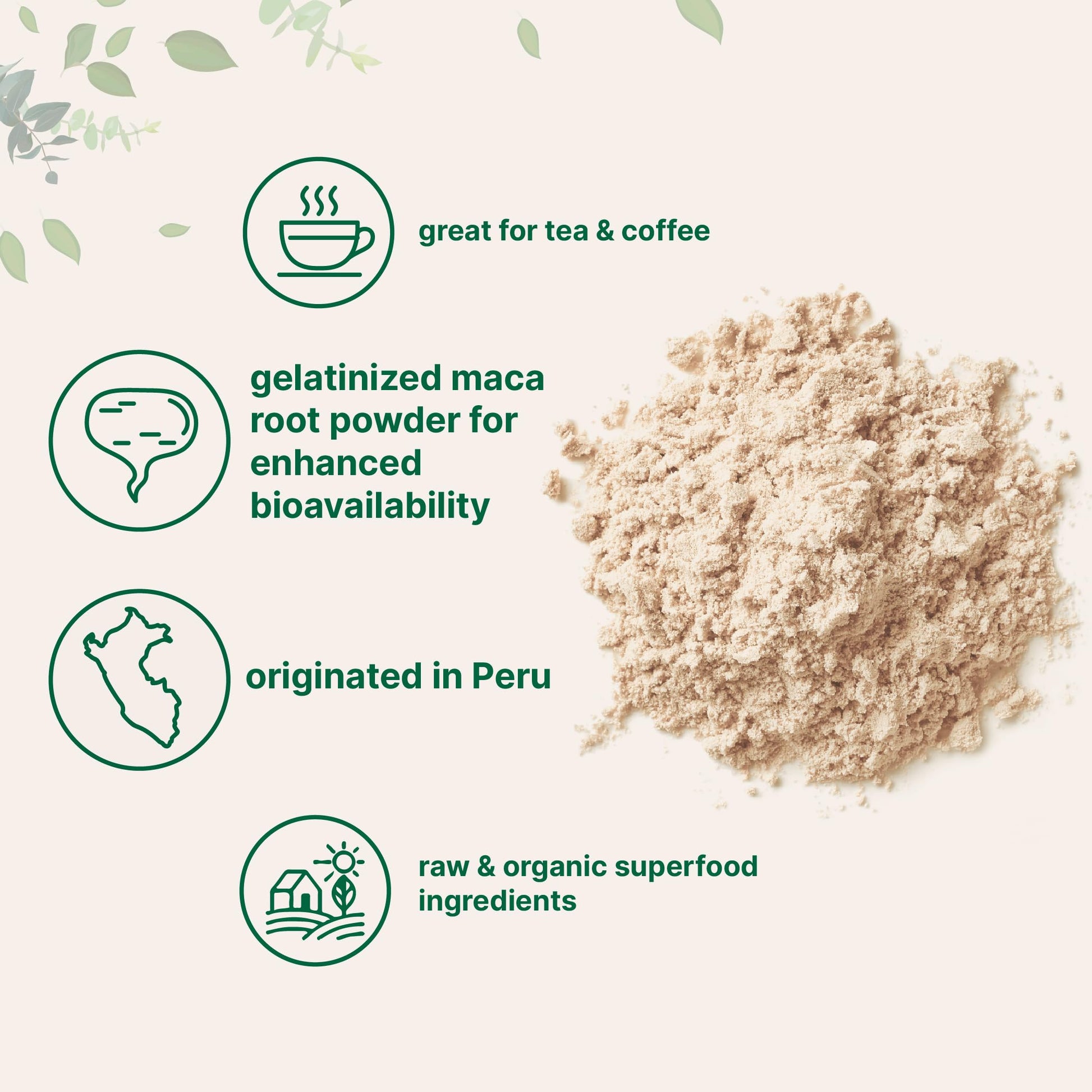Organic Maca Root Powder, 2 Pound, Gelatinized for Better Absorption, Rich in Antioxidants, Help Energy, Stamina, Endurance, Strength and Immune System, No GMOs, Vegan Friendly and Peru Origin - Medaid International