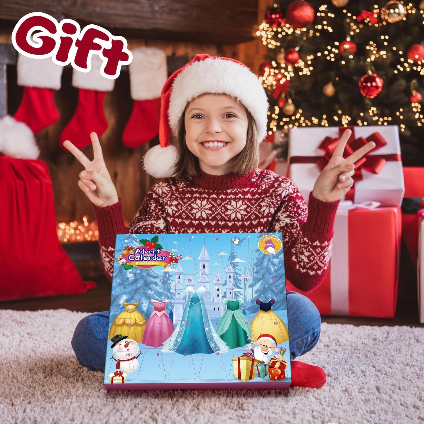 Advent Calendar for Girls Princess Deformation Toy 24 Days Countdown Calendars Princess Transformable Toys and Decorate Ideal for Christmas Countdown and Fun Play Party Favor, Xmas Gifts, Classroom Prizes - Medaid International