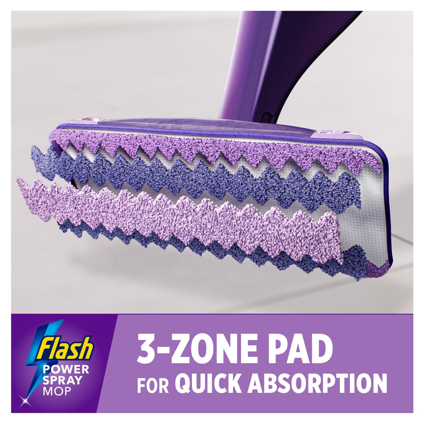 Flash Power Spray Mop Floor Cleaner Starter Kit (1 Washable Pad + 17 Disposable Pads), Spray Mops for Floors, All-in-One Spray System for Your Floors, Floor Mops for Hard Floor - Medaid International