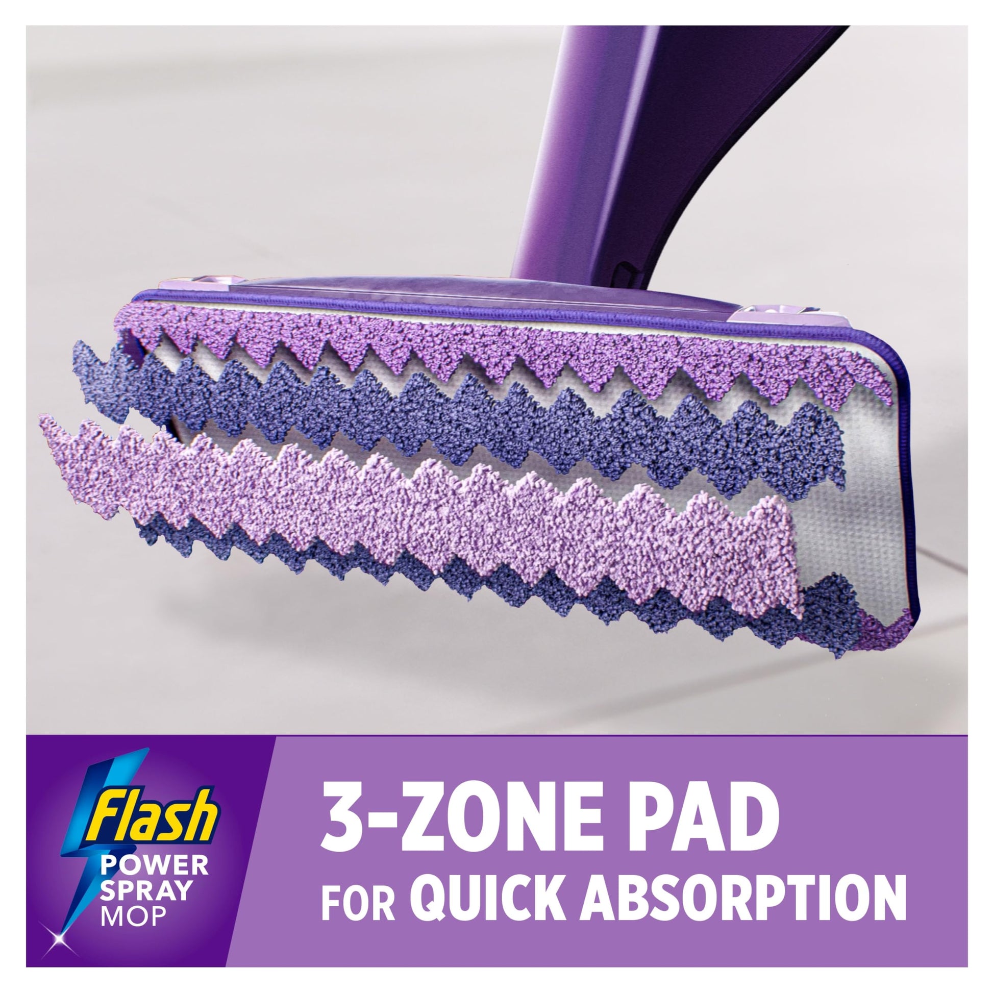 Flash Power Spray Mop Floor Cleaner Starter Kit (1 Washable Pad + 17 Disposable Pads), Spray Mops for Floors, All-in-One Spray System for Your Floors, Floor Mops for Hard Floor - Medaid International