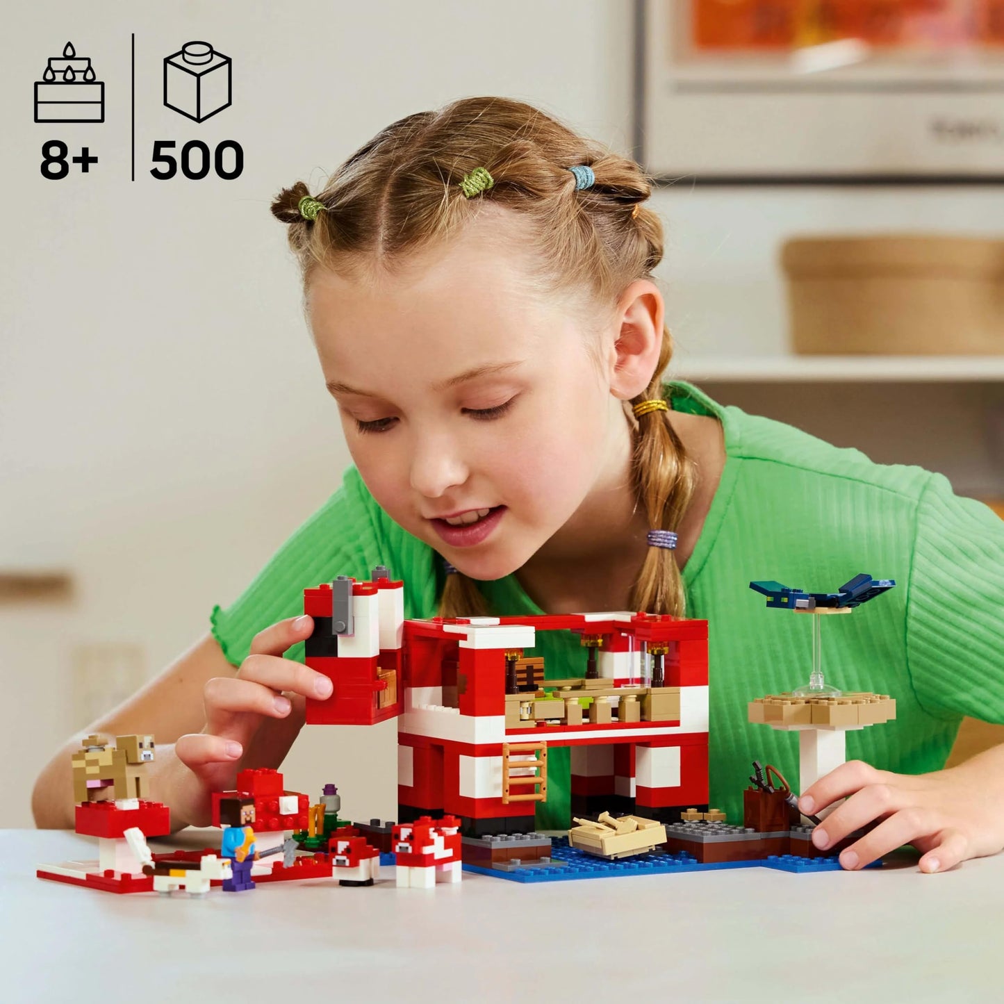 LEGO Minecraft 21270 Moshroom House, Toy, Birthday Gift, Blocks, Girls, Boys, Children, 8, 9, 10, Elementary School Students - Medaid International