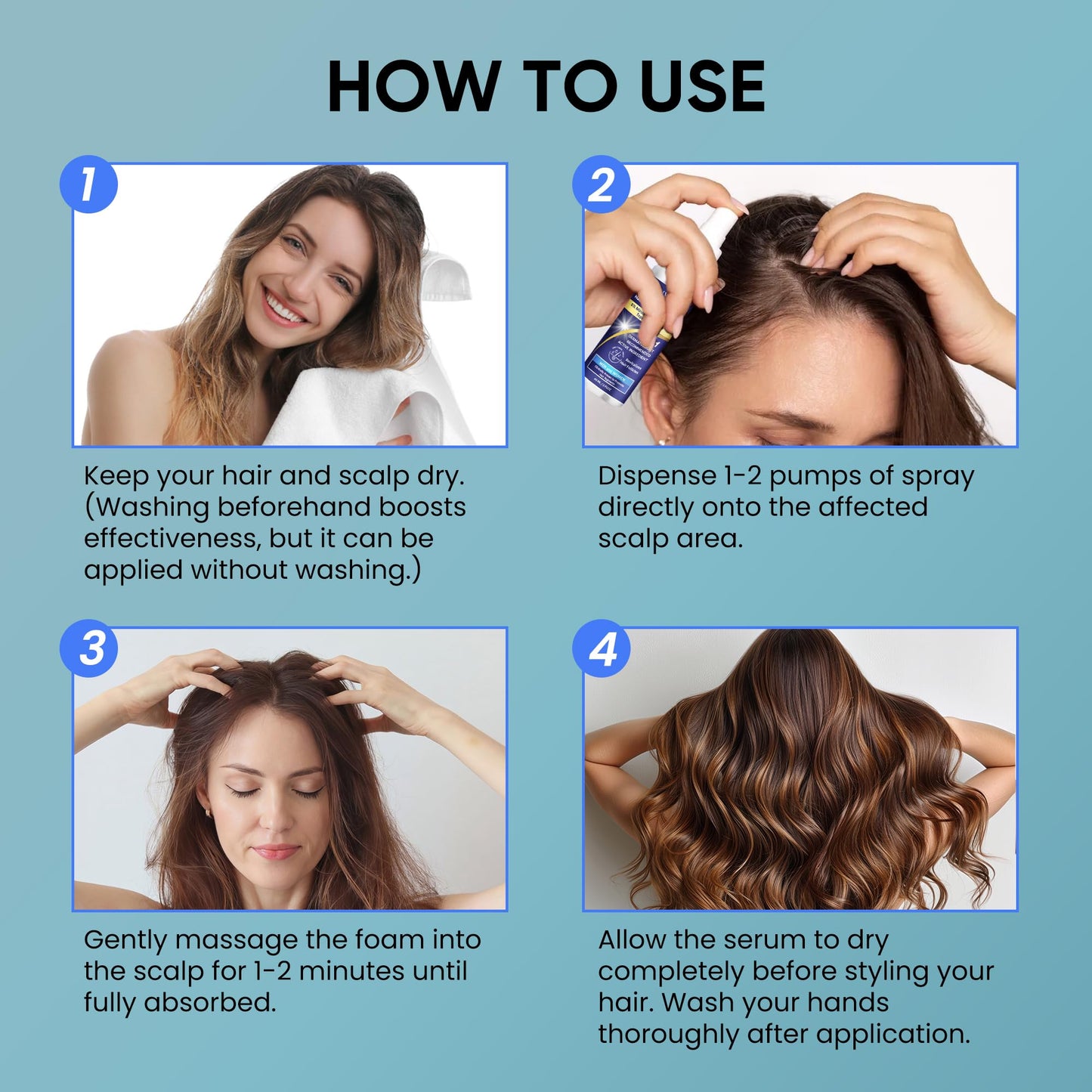 5% Minoxidil for Men and Women Hair Growth: Minoxidil Spray Hair Regrowth Treatment Serum with Biotin & Rosemary -Stop Hair Thinning and Hair Loss For Stronger Thicker Longer Hair - Medaid International