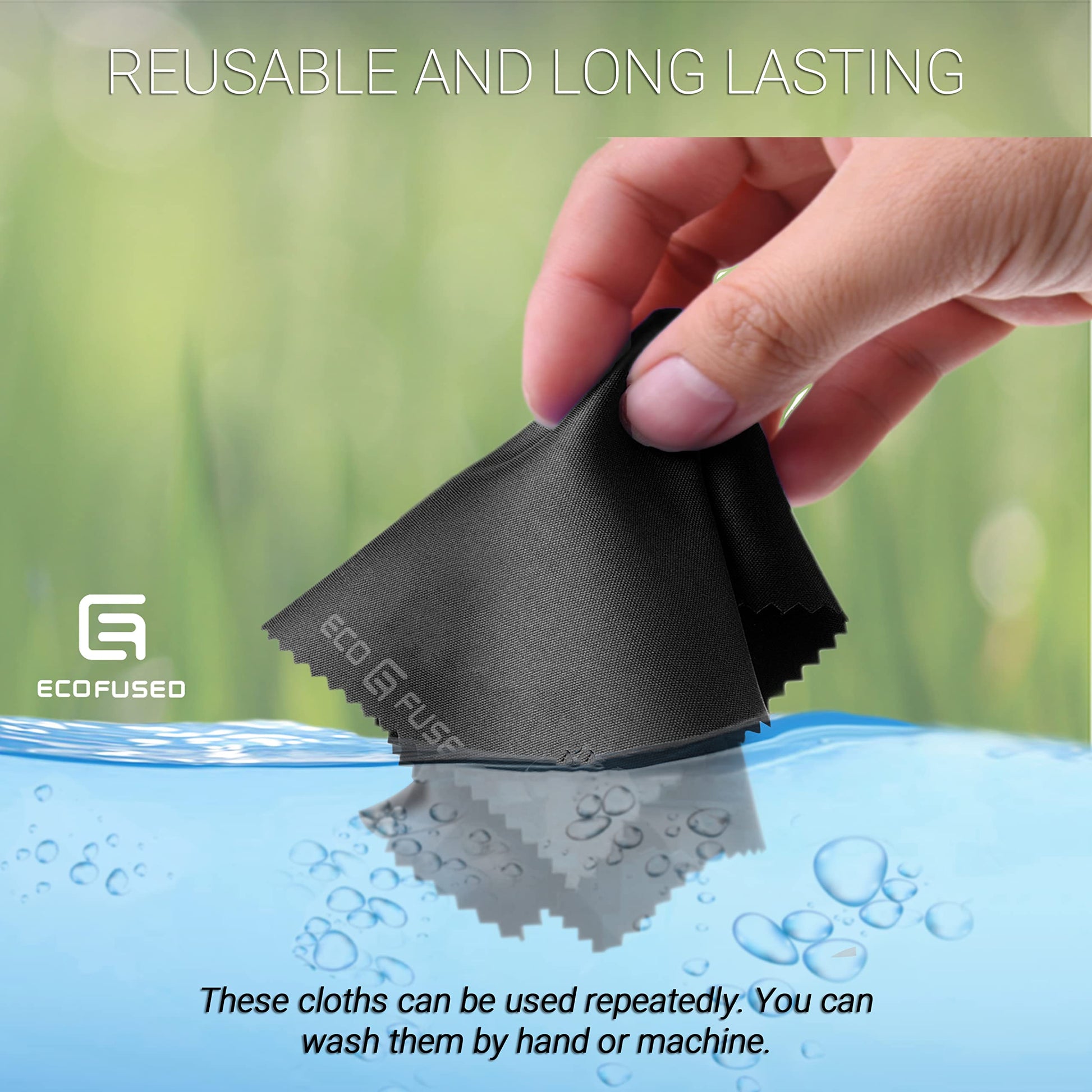 Eco-Fused Microfiber Cleaning Cloths - 12 Pack - for Cleaning Glasses, Spectacles, Camera Lenses, iPad, Tablets, Phones, iPhone, Android Phones, Laptops, LCD Screens and Other Delicate Surfaces - Medaid International
