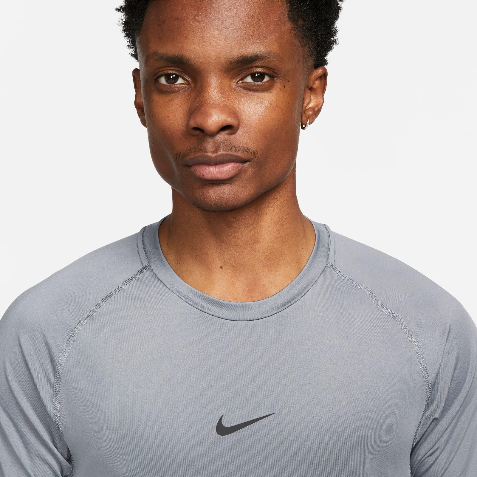 Nike Men's Pro Dri-Fit Slim Short Sleeve Top, Smoke Grey/Black - Medaid International