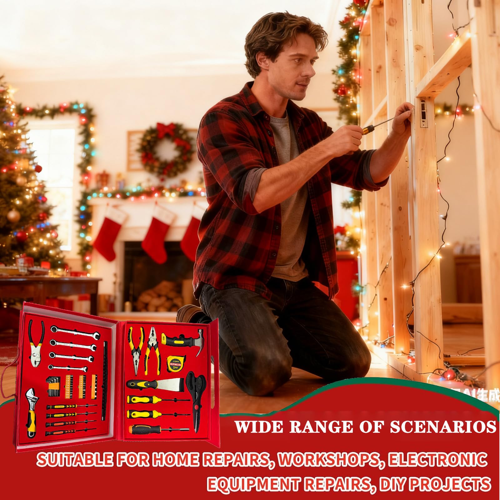 2025 Hand Tool Advent Calendar With Storage Box for Adult Men,24 Days of Household Hand Tools Set Christmas Countdown Advent Calendar,Xmas Holiday Surprise Gift for Dad Husband Boyfriend - Medaid International