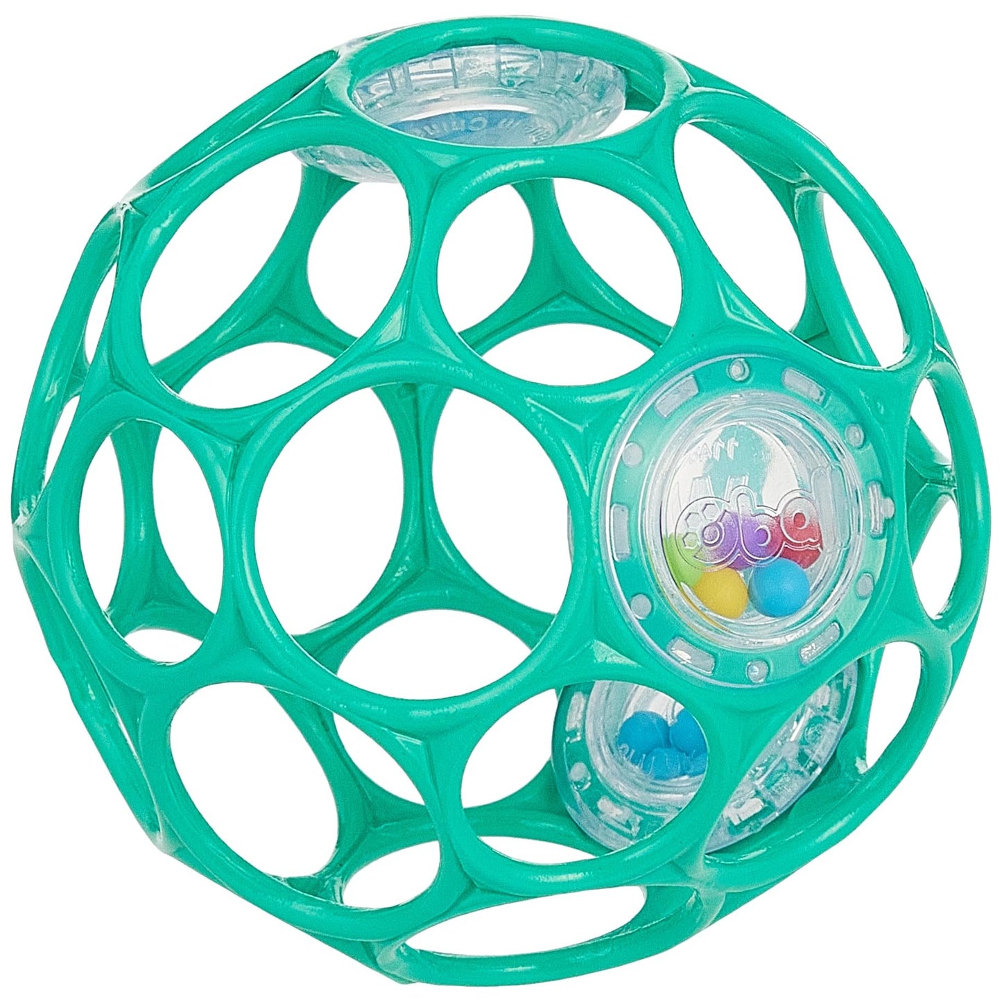 Bright Starts Oball Easy-Grasp Rattle BPA-Free Infant Toy in Teal, Age Newborn and up, 4 Inches - Medaid International