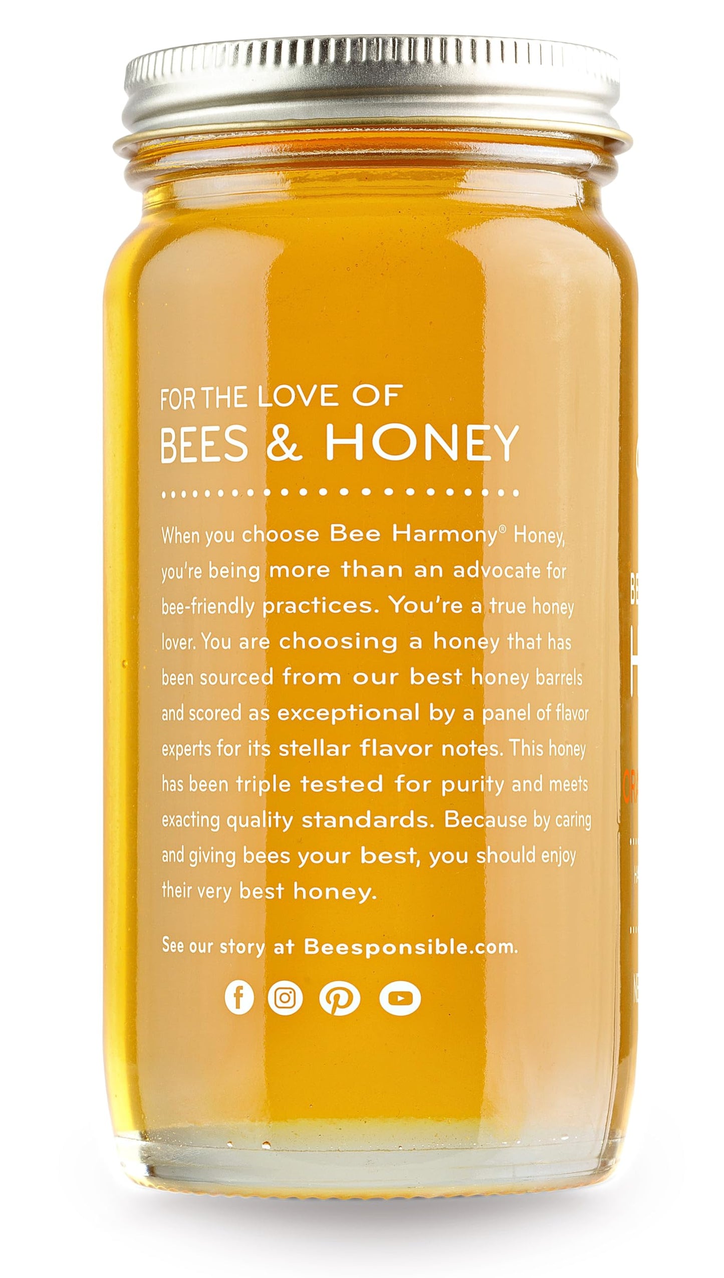 Bee Harmony American Raw Orange Blossom Honey, 12 Ounce - Medaid International