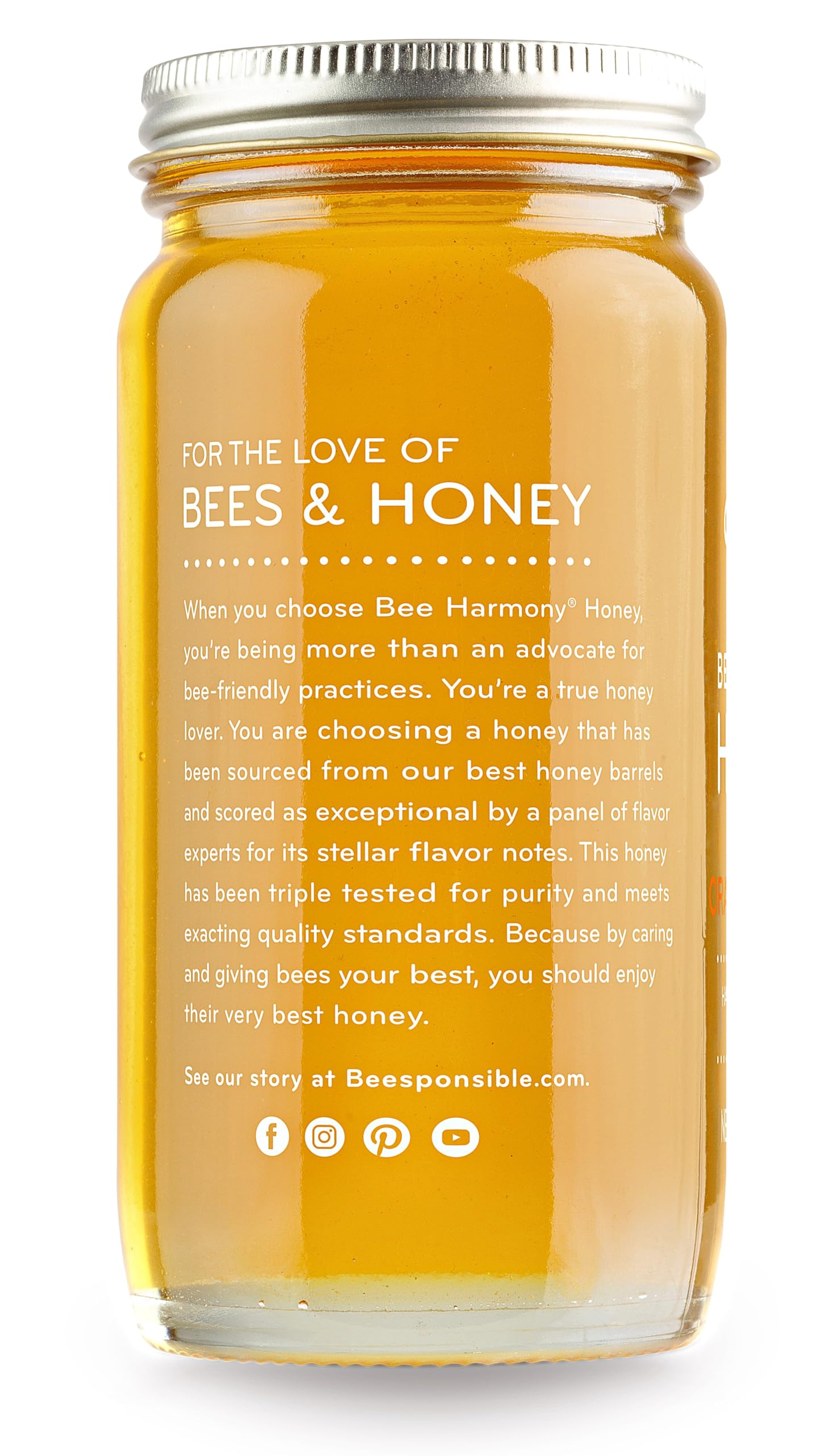 Bee Harmony American Raw Orange Blossom Honey, 12 Ounce - Medaid International