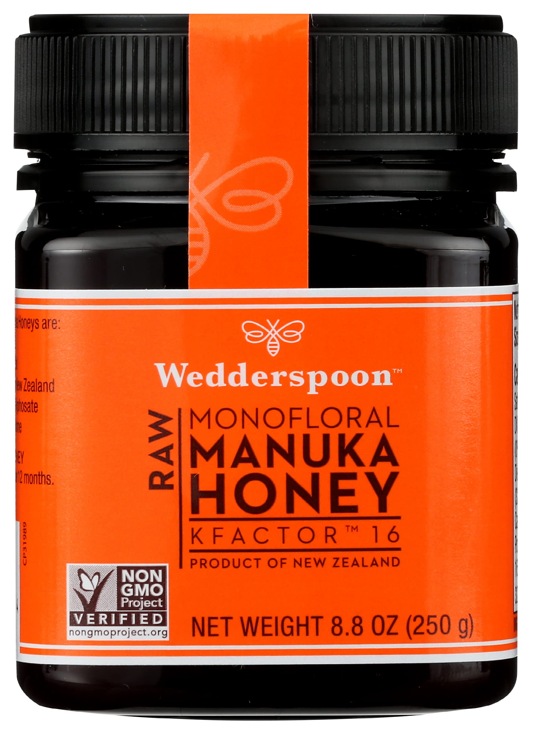 Wedderspoon Raw Monofloral Manuka Honey KFactor 16, Kosher, Halal, Non-GMO, 8.8 Ounce (Pack of 6) - Medaid International