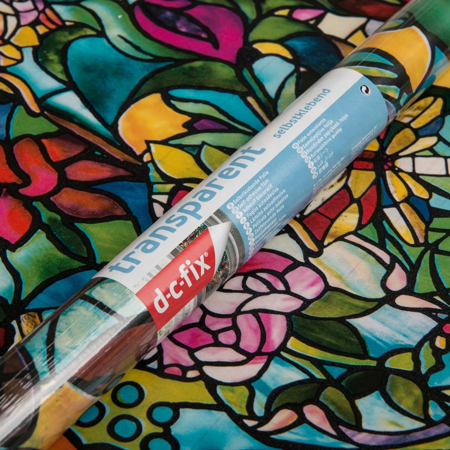 d-c-fix 346-0431 Self-Adhesive Privacy Glass Window Film, Venetian Garden, 17" x 78" Roll, - Medaid International