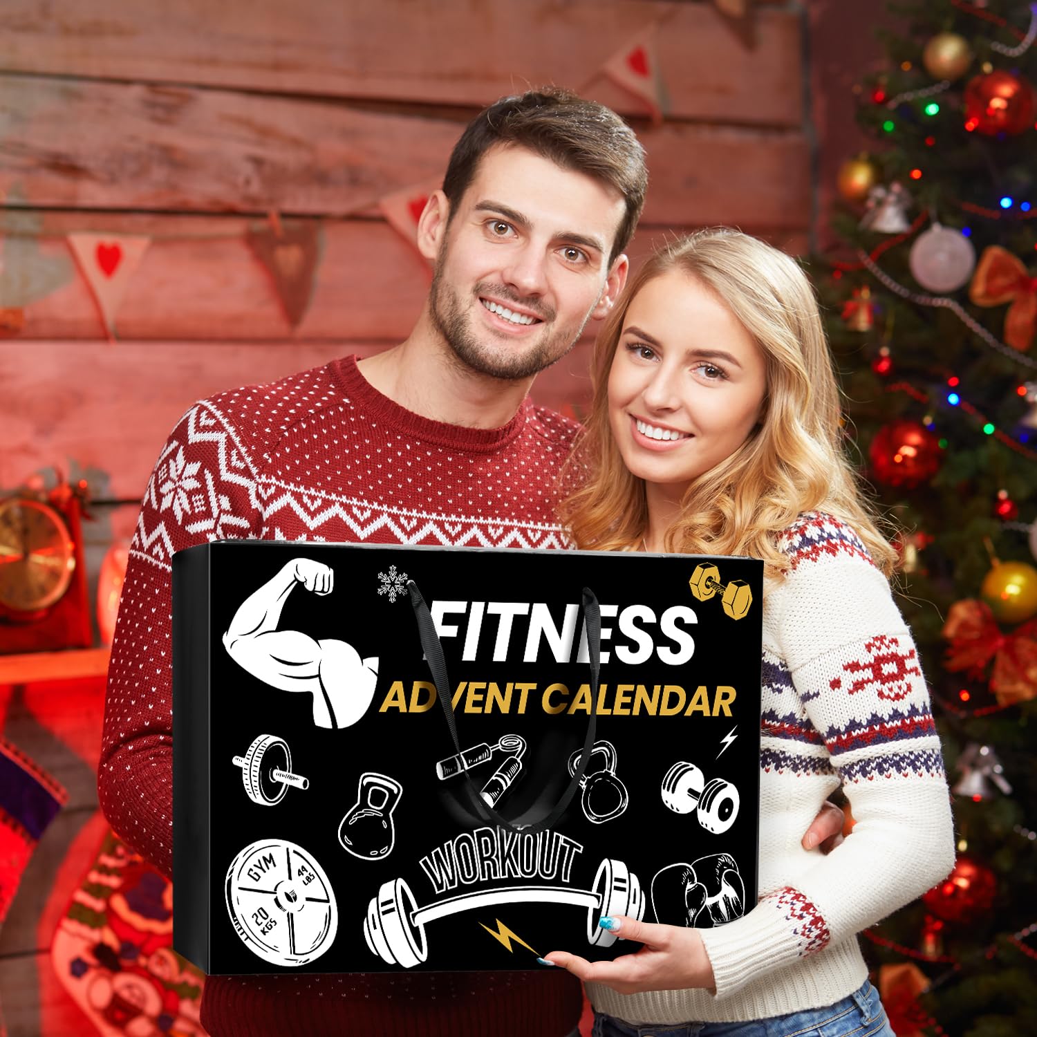 MOVINPE Fitness Gear Advent Calendar 2025, 24 Days of Workout Essentials with Jump Rope, Resistance Bands, Gloves, Headbands & More – Christmas Countdown Gifts for Men, Women & Teens - Medaid International