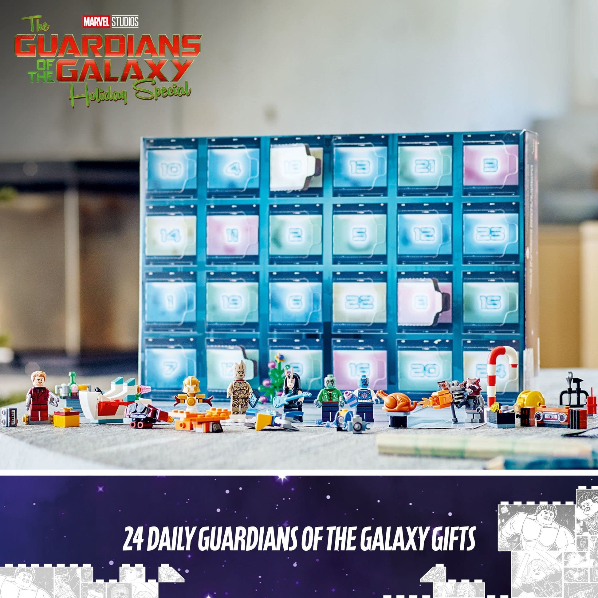 LEGO Marvel Studios’ Guardians of The Galaxy 2022 Advent Calendar 76231 Building Toy Set and Minifigures for Kids, Boys and Girls, Ages 6+ (268 Pieces) - Medaid International