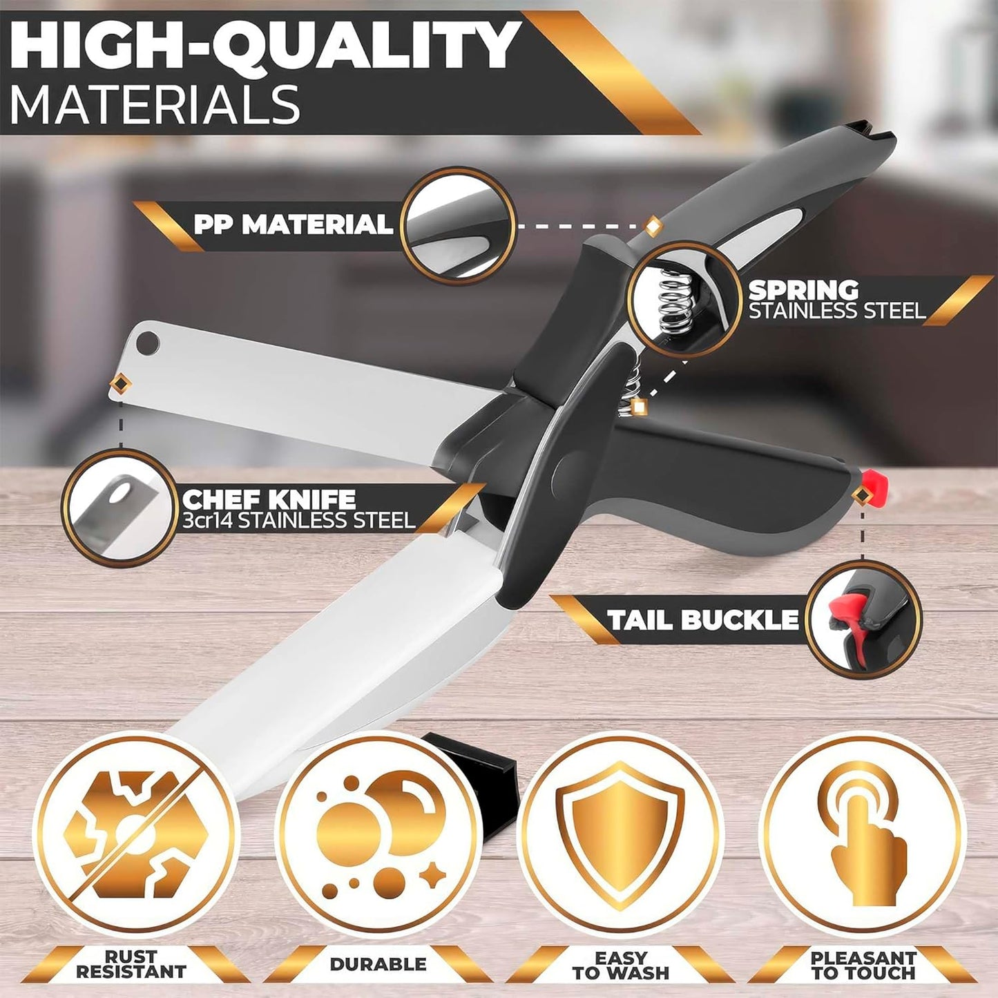 Scissors with Built-In Cutting Board