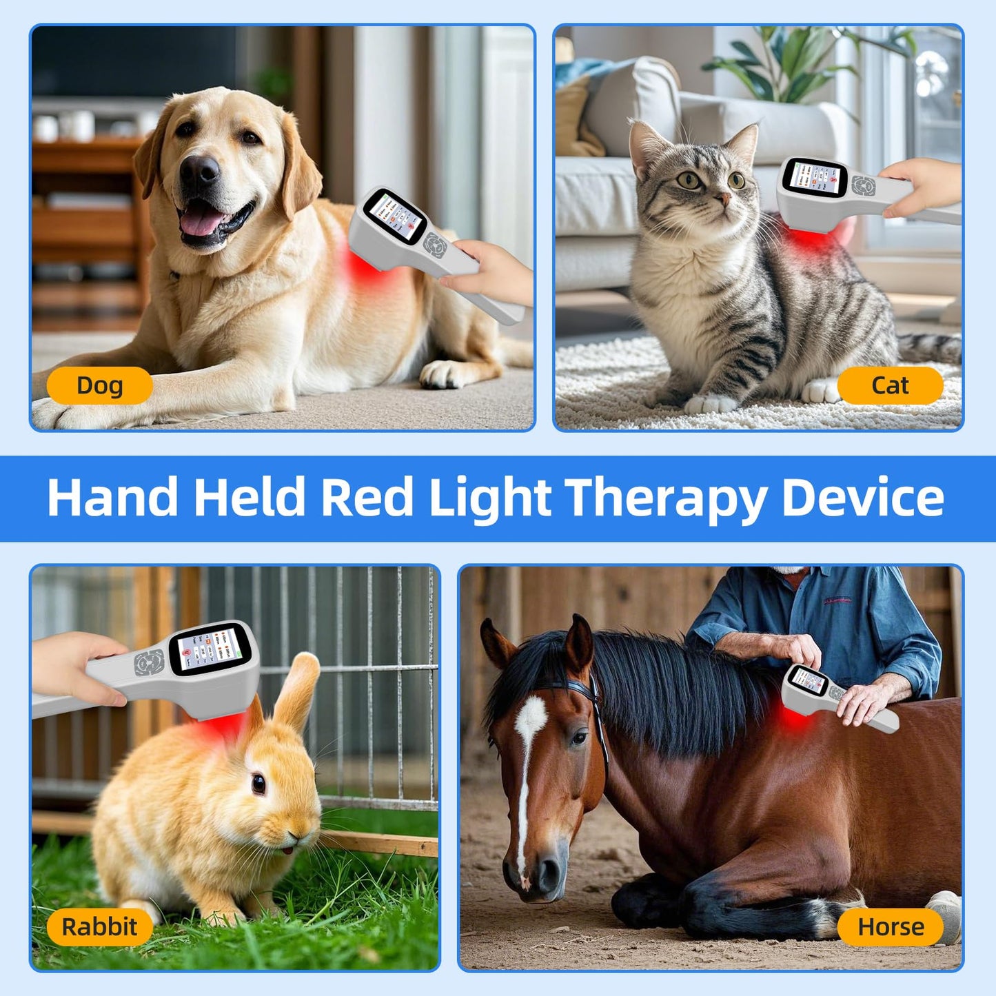 Cold Laser Therapy Device for Dogs, Infrared Red Light Laser Therapy for Dog Joint, 650nm*10+808nm*5+905nm*5+980nm*5, Muscle Relax and Pain Relief, Pet Laser Therapy at Home for Dogs, Cat and Horse - Medaid International