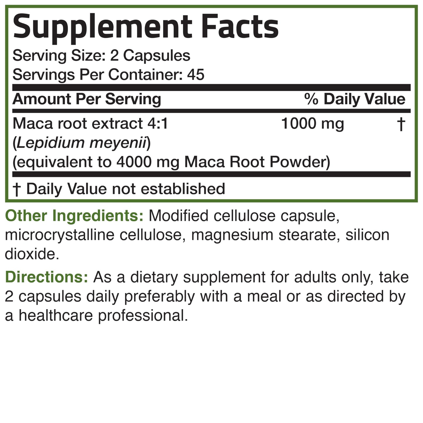 Bronson Maca Root Extra Lepidium Meyenii, Non-GMO, 90 Vegetarian Capsules - Medaid International