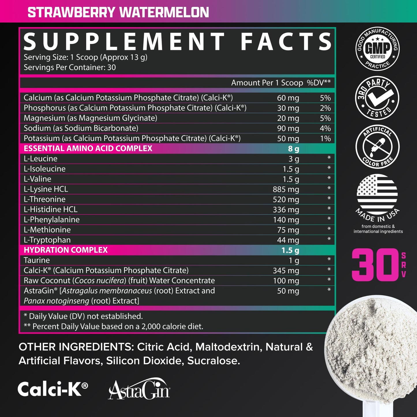 Nutrex Research EAA Hydration | EAAs + BCAA Powder | Muscle Recovery, Strength, Muscle Building, Endurance | 8G Essential Amino Acids + Electrolytes | Strawberry Watermelon 30 Serving - Medaid International