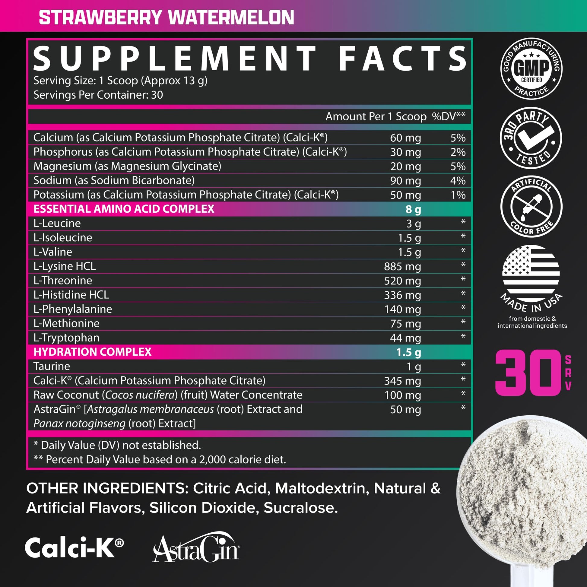 Nutrex Research EAA Hydration | EAAs + BCAA Powder | Muscle Recovery, Strength, Muscle Building, Endurance | 8G Essential Amino Acids + Electrolytes | Strawberry Watermelon 30 Serving - Medaid International