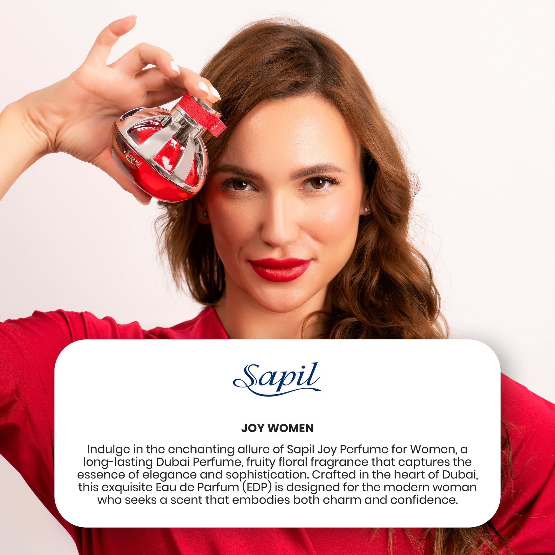 Sapil Joy Eau de Parfum for Women – Long-lasting Dubai Perfume – Fruity, Floral, Musky & Vanilla Scent – Luxurious Arabic Perfume for Women – 3.4 Oz (100 ml) – Affordable Luxury for Daily&Evening Wear - Medaid International