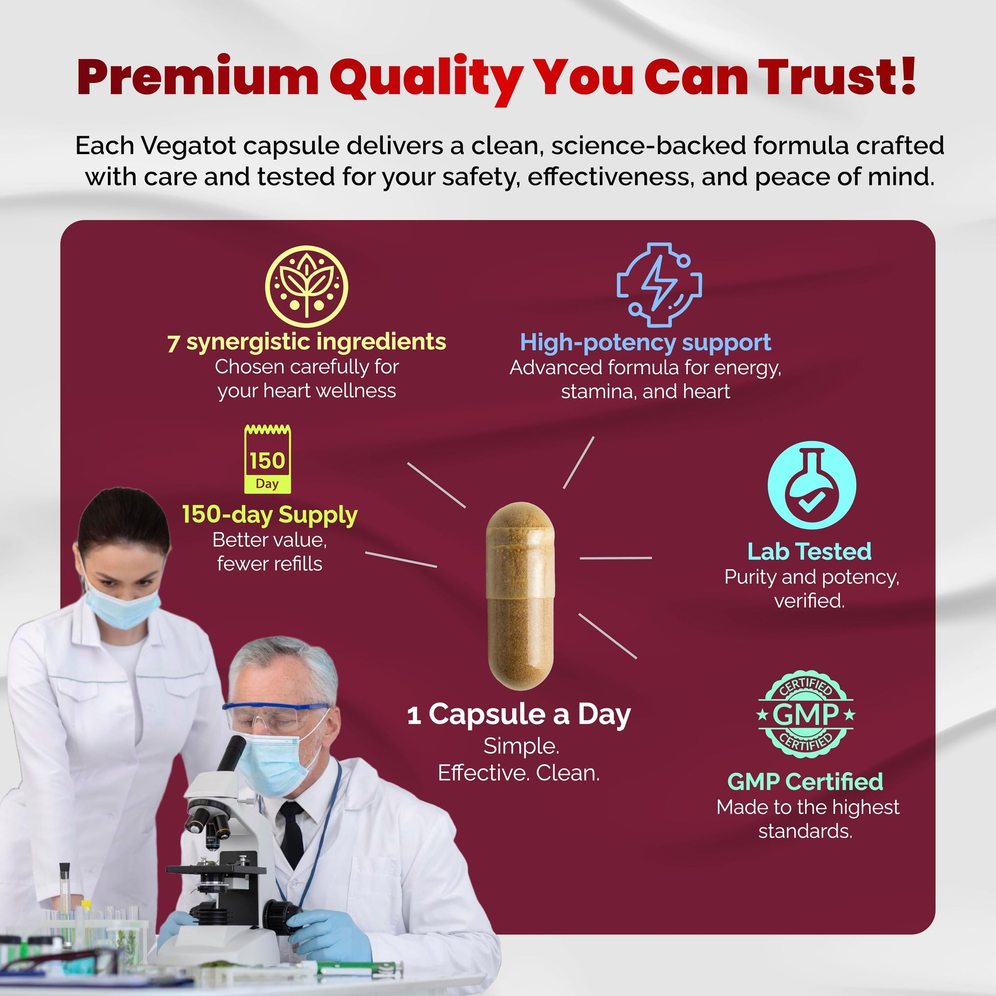 VEGATOT Beet Root *USA Made and Tested* Concentrated with Ginseng Maca Root Ashwagandha - Energy Stamina Immune Support (150 Count (Pack of 1)) - Medaid International