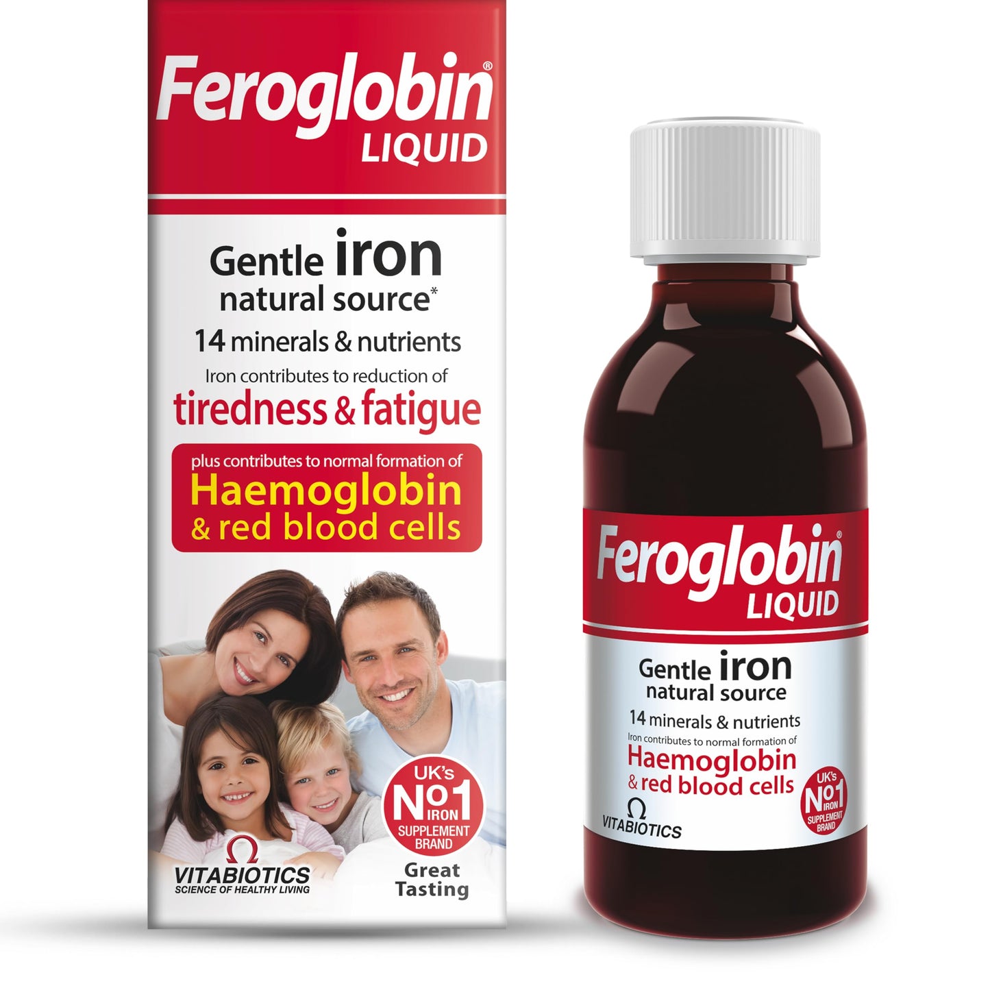 Feroglobin Gentle Iron and Nutrient Liquid - Reduce Tiredness and Fatigue | Maintain Health and Vitality | Natural Iron Source - Medaid International