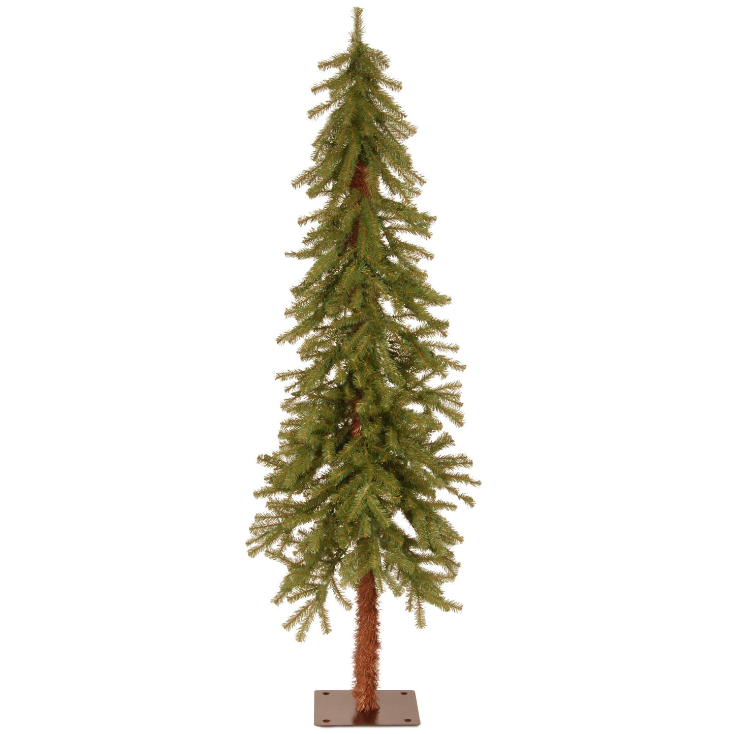 National Tree Company 5 ft Unlit Hickory Cedar Artificial Christmas Tree, 371 Tips, Metal Plate Base, Green - Medaid International