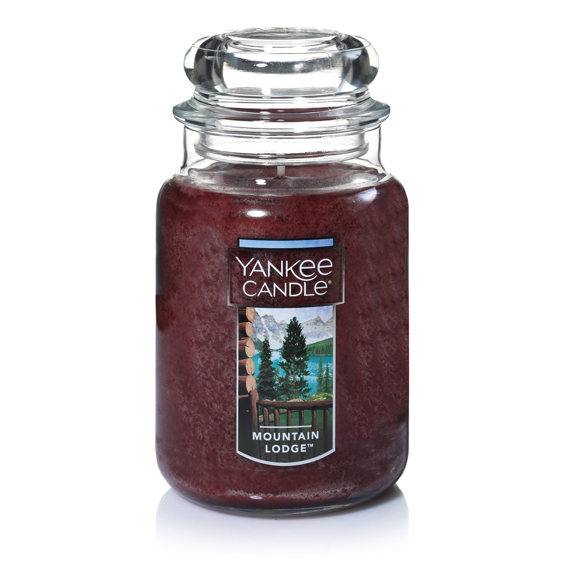 Yankee Candle Mountain Lodge Scented, Classic 22oz Large Jar Single Wick Aromatherapy Candle, Over 110 Hours of Burn Time, Apothecary Jar Fall Candle, Autumn Candle Scented for HOM - Medaid International