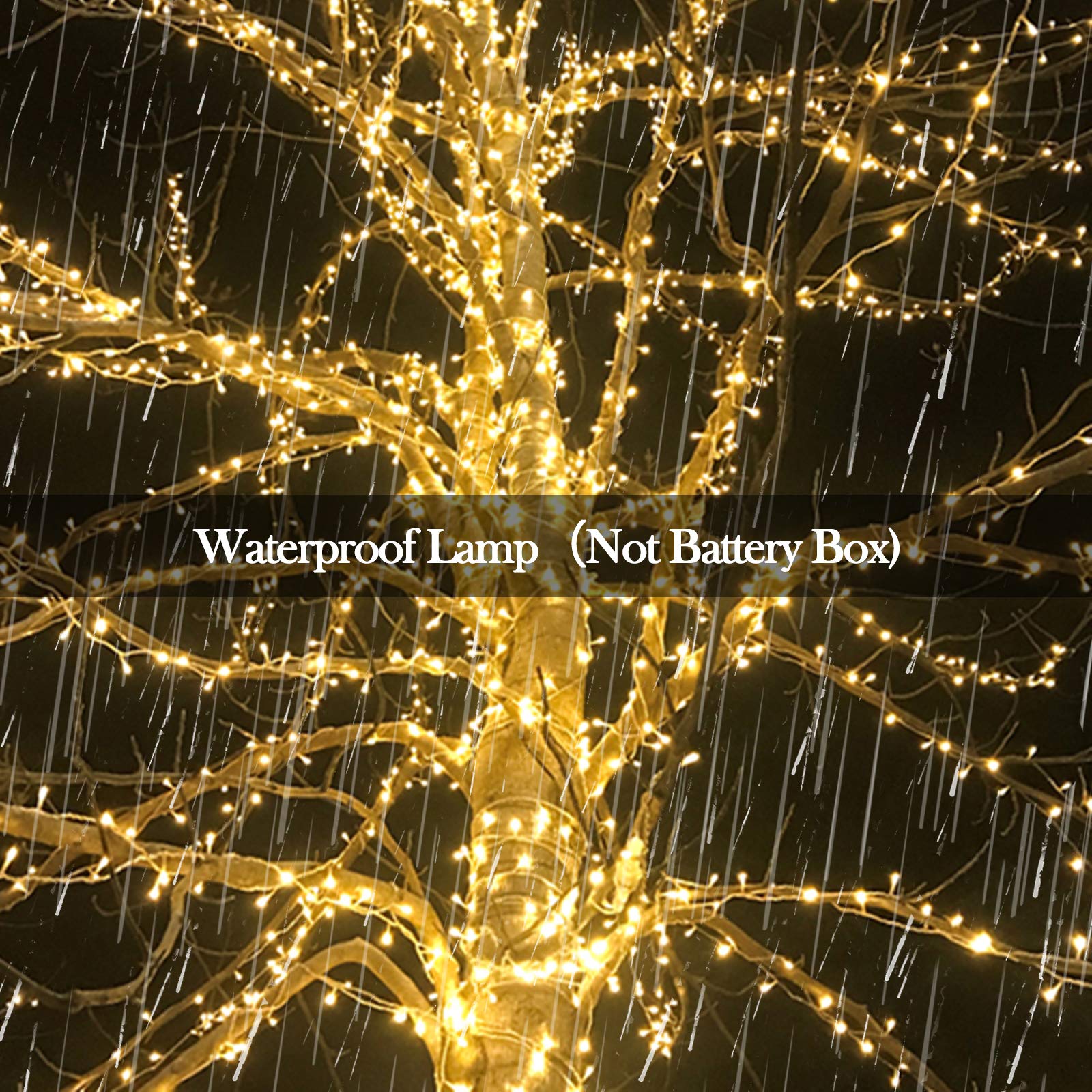 ANJAYLIA 20Ft 40 LED Fairy String Lights Battery Operated, Waterproof Twinkle Christmas Tree Lights with 2 Modes for Christmas Indoor Outdoor Garden Wedding Home Decoration Warm White - Medaid International