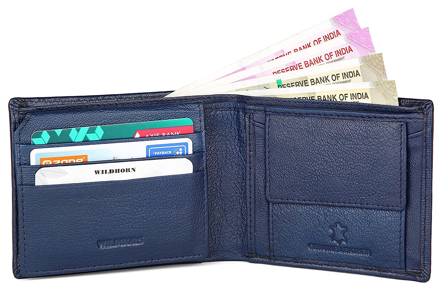 WildHorn Men’s Blue wallet Combo - Medaid International