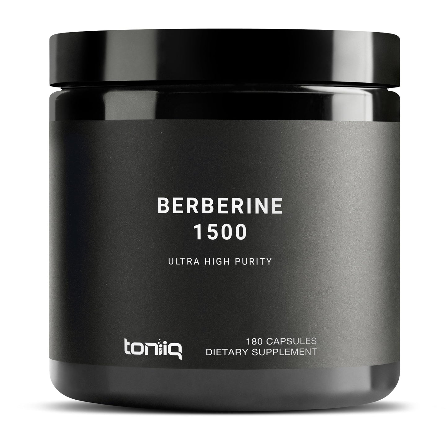 Toniiq Berberine HCl — 100:1 Concentrated Extract • 97% Berberine HCl • Third-Party Tested cGMP — Berberine Supplement — 180 Vegetarian Capsules, 1500 mg per Serving - Medaid International