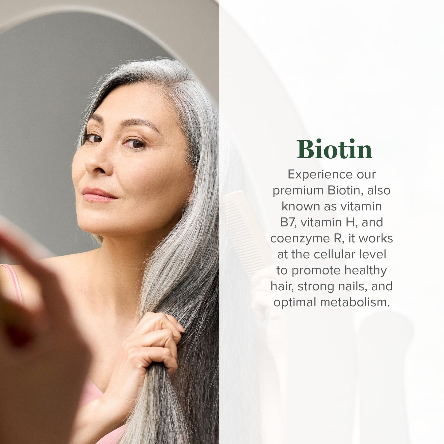 Global Healing Center - Biotin (Vitamin B7) Biotin for Hair Growth Supplement Vitamins, Supports Radiant Skin, and Stronger Nails, Hair Loss Vitamins for Women and Men, More Than The 1000mcg - Medaid International