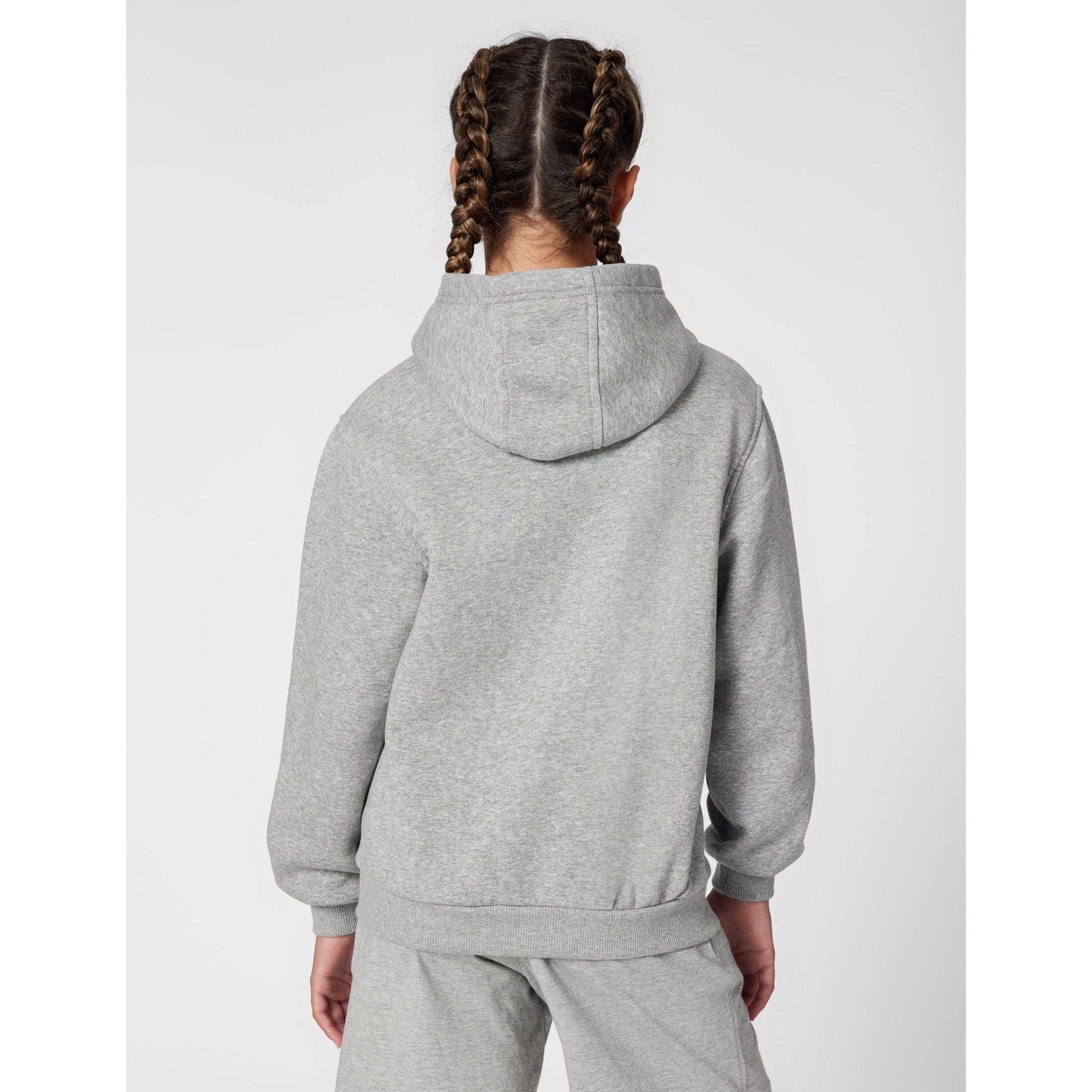 Nike Kid's Sportswear Club Fleece Full-Zip Hoodie, Dark Grey Heather/Base Grey/White, Medium - Medaid International