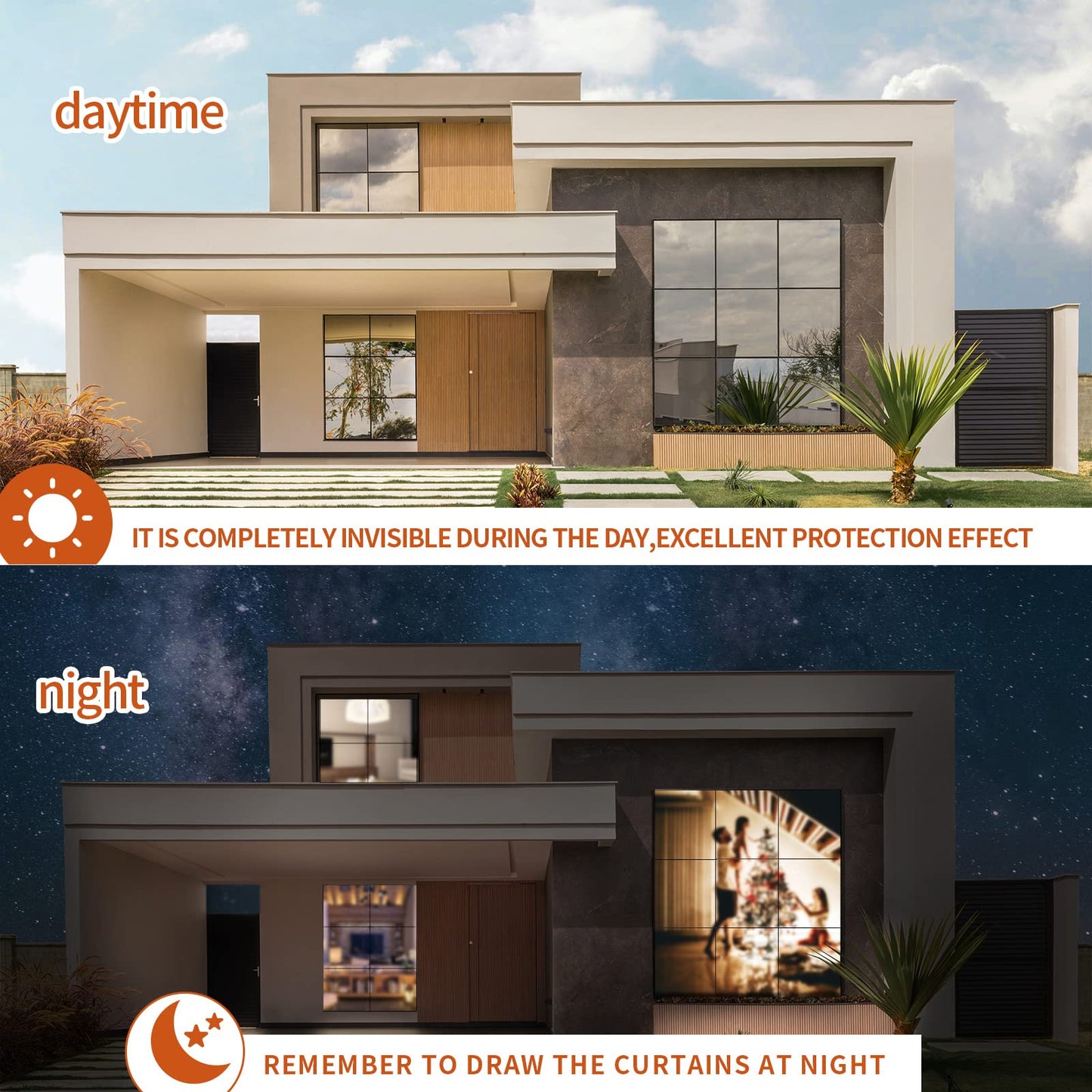 Heat Control Window Film, Window Tint Sun Blocking Blackout and UV Protection, one-Way Privacy Mirror Reflective Film,Explosion-Proof Premium PET Material Cosmic Black, 17.5 Inch x 6.5 Feet - Medaid International