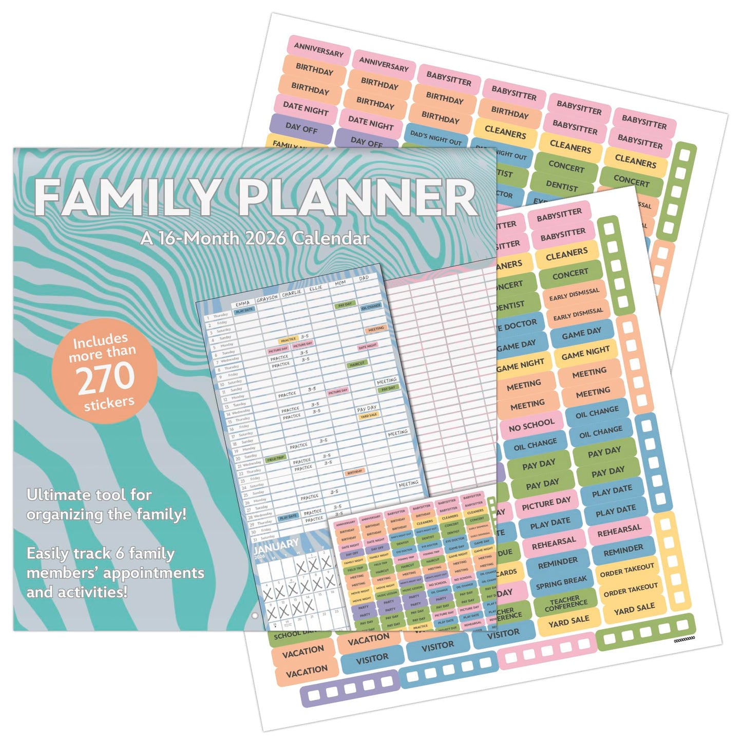 2026 Family Planner Wall Calendar - Medaid International