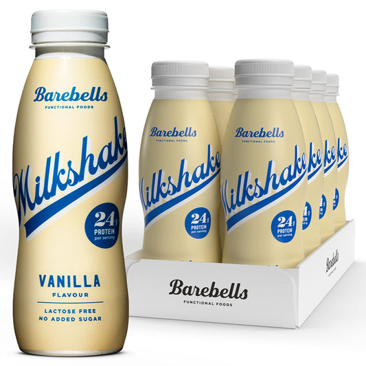 Barebells Milkshake - Batido Proteinas - 24g Proteina x Batido - Sin Lactosa - Sin Gluten - Sin Azúcares Añadidos - Vainilla - Pack 8 Batidos x 330ml - Medaid International