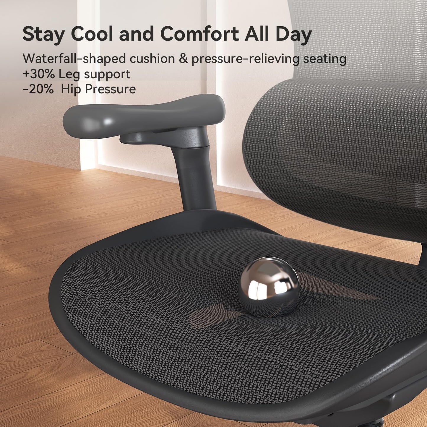 SIHOO Doro C300 Ergonomic Office Chair with Ultra Soft 3D Armrests, Dynamic Lumbar Support for Home Office Chair, Adjustable Backrest Desk Chair, Swivel Big and Tall Computer Chair Black - Medaid International