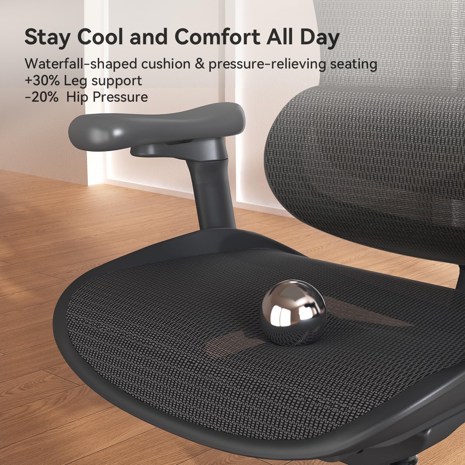 SIHOO Doro C300 Ergonomic Office Chair with Ultra Soft 3D Armrests, Dynamic Lumbar Support for Home Office Chair, Adjustable Backrest Desk Chair, Swivel Big and Tall Computer Chair Black - Medaid International