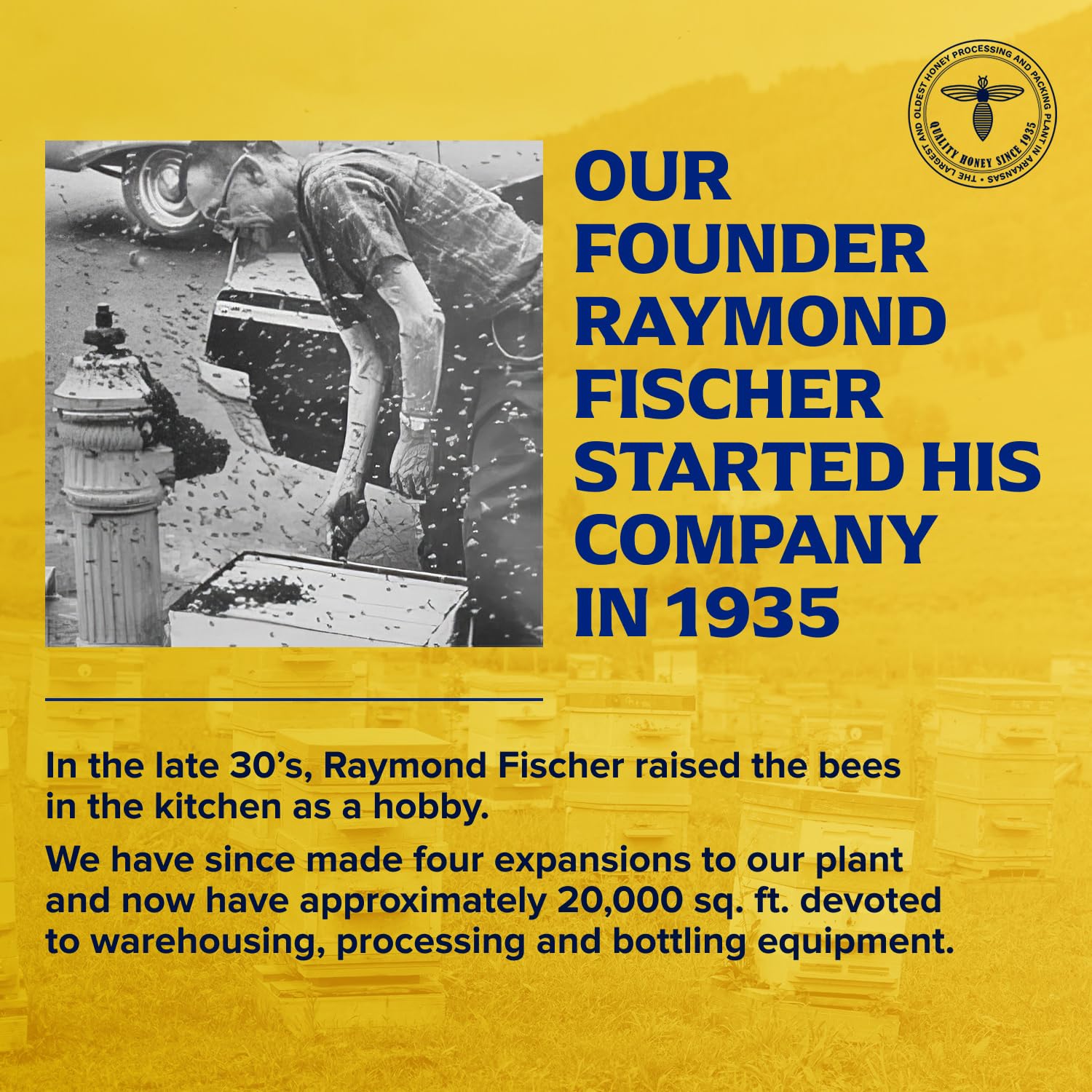 Fischer's 100% Pure, Raw & Unfiltered Honey, 40 oz – USA Made Honey – All-Natural Sweetener – Rich Flavor Profile, Packed with Nutrients - Medaid International