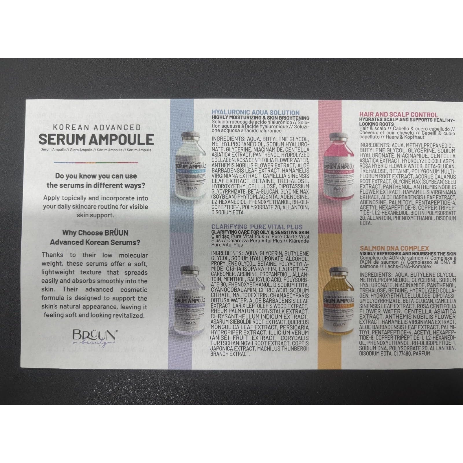 BRÜUN SD - Control Salmon DNA Ampoule - Micro Needling Korean Serum Booster for Face and Body to Use with and without Derma Pen Microneedling Skin Care Serum 1.18 fl.oz - Medaid International