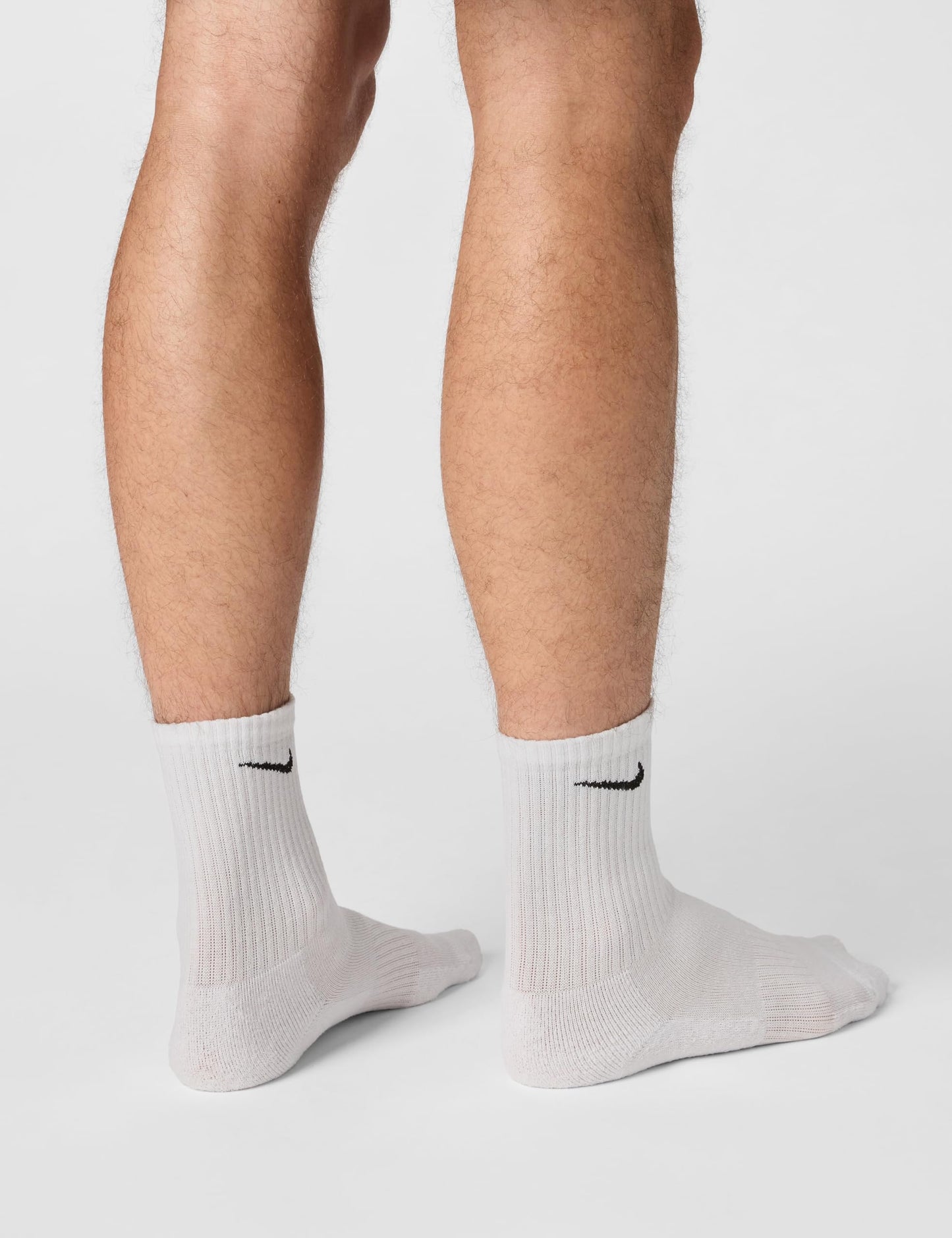 Nike Unisex Everyday Lightweight Training Crew Socks (3 Pairs), White/Black, Large - Medaid International