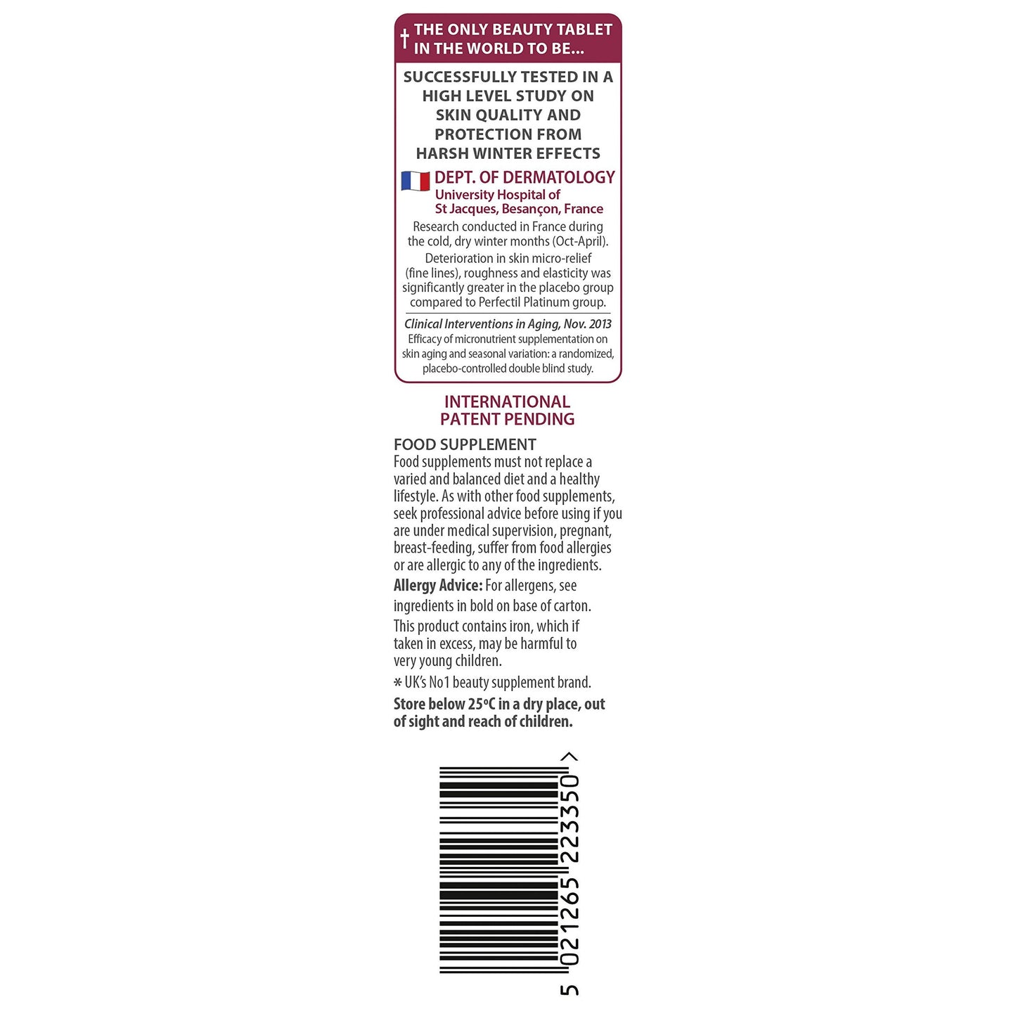 Vitabiotics Perfectil Platinum Skin Radiance 60 Tablets - Medaid International